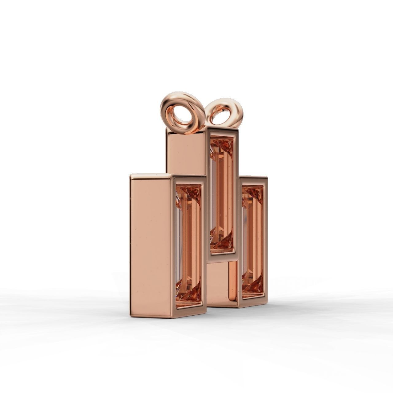 Elegant Clear Stone Pendant with a sleek design and radiant clear stone.