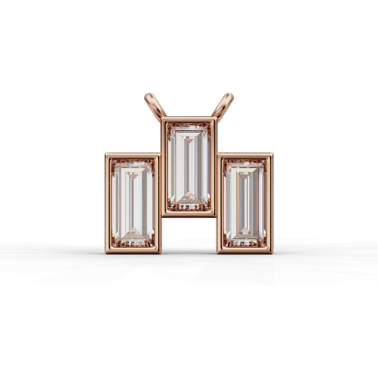 Elegant Clear Stone Pendant with a sleek design and radiant clear stone.