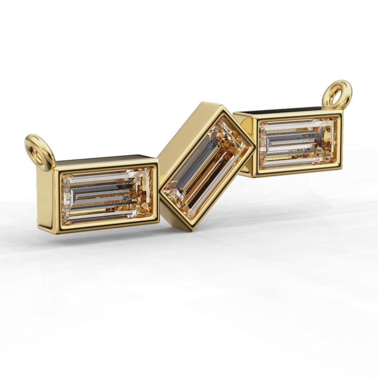 HFS-P020 (1) Luminous Clear Stone Pendant featuring a sleek design and radiant clear stone set in sterling silver.