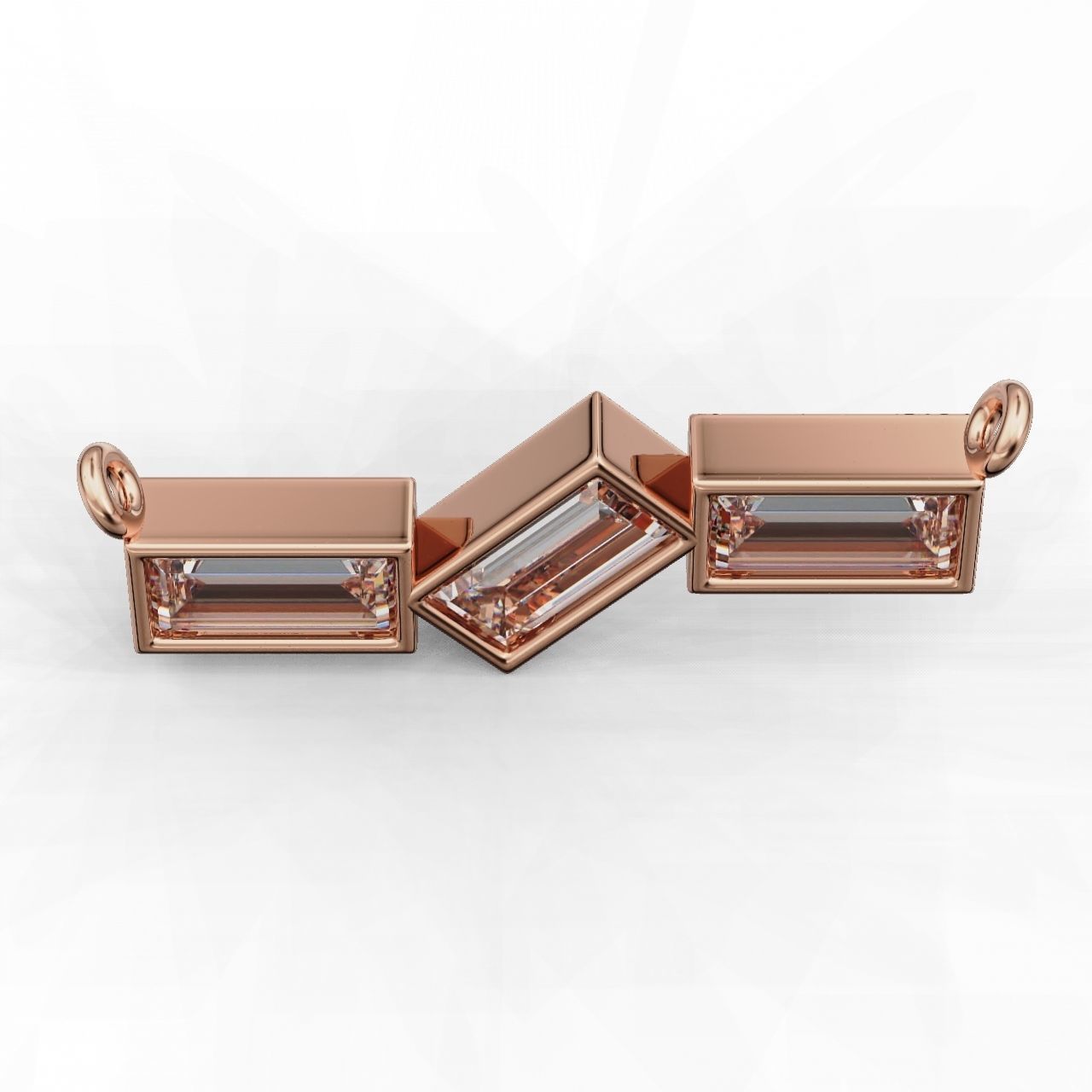 HFS-P020 (12) Luminous Clear Stone Pendant featuring a sleek design and radiant clear stone set in sterling silver.