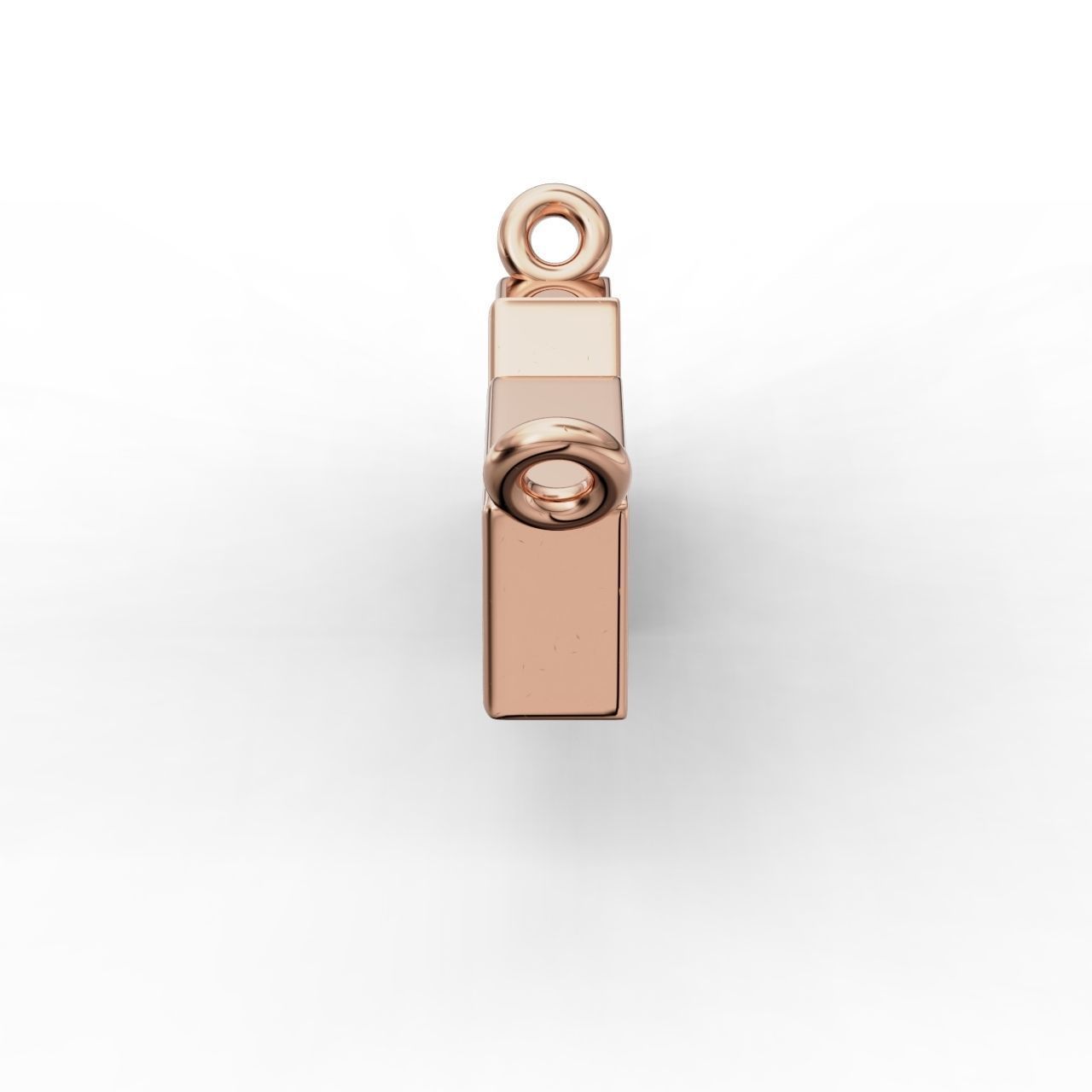 HFS-P020 (7) Luminous Clear Stone Pendant featuring a sleek design and radiant clear stone set in sterling silver.