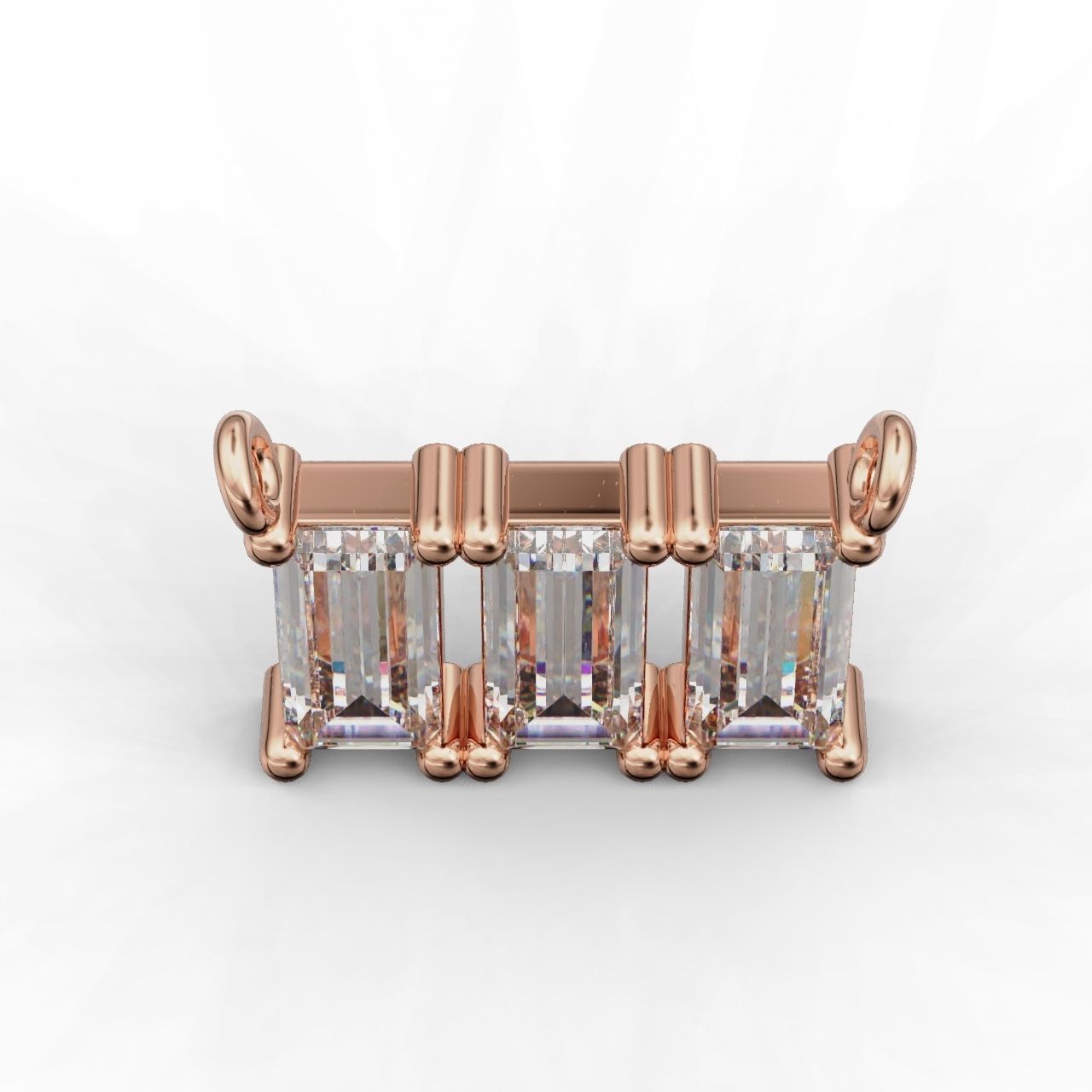 Radiant Rectangular Elegance Pendant featuring a sleek design and a striking rectangular stone set in sterling silver.