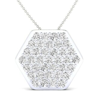 Radiant Hexagon Silver Pendant with a dazzling hexagonal design in recycled Silver 925.