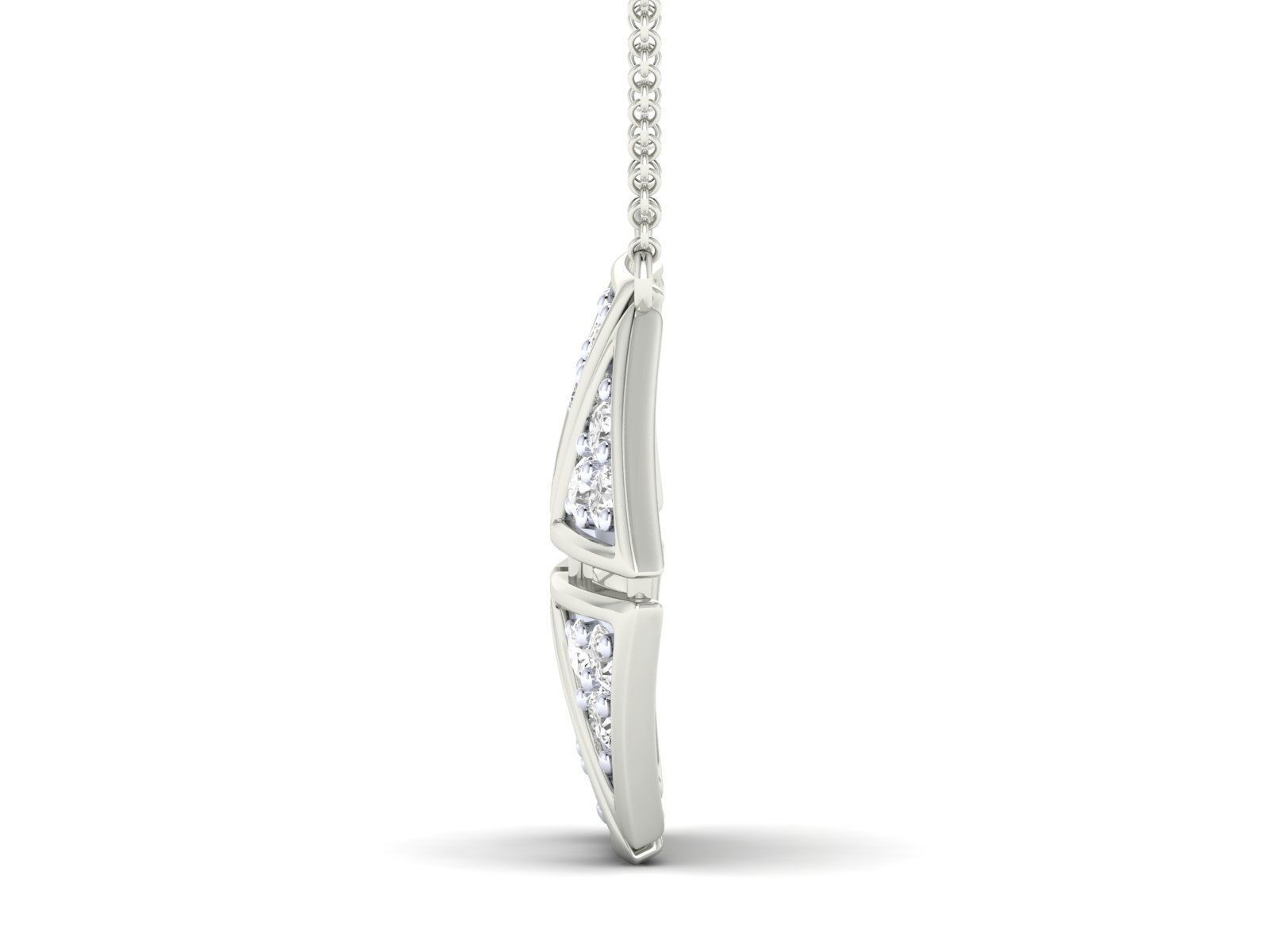 Radiant Geometric Silver Pendant with a sleek geometric design in recycled Silver 925.