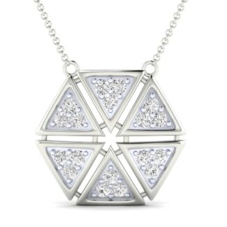 Radiant Geometric Silver Pendant with a sleek geometric design in recycled Silver 925.