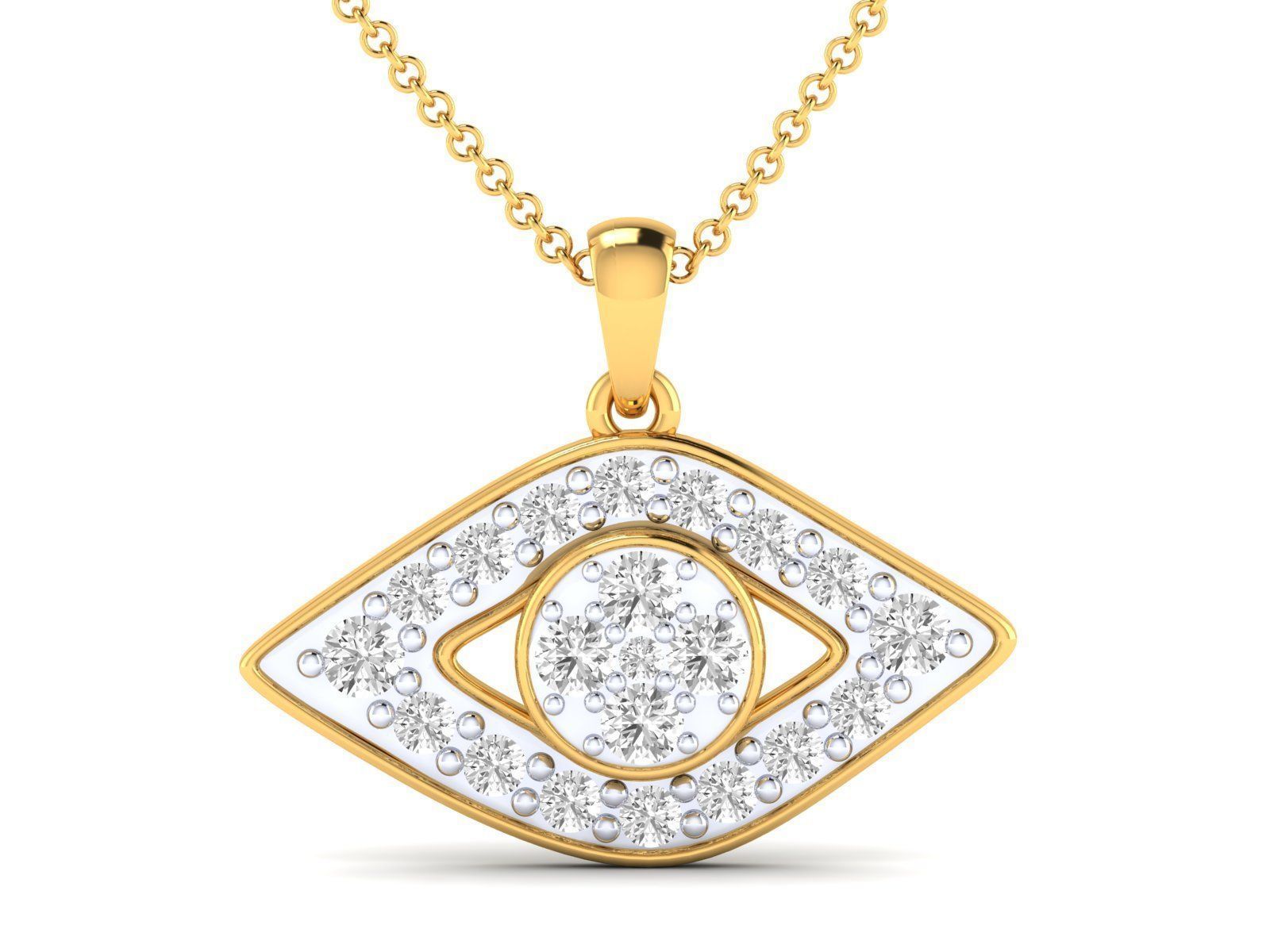 Eye-catching Silver Pendant with a radiant eye design in high-quality Silver 925.