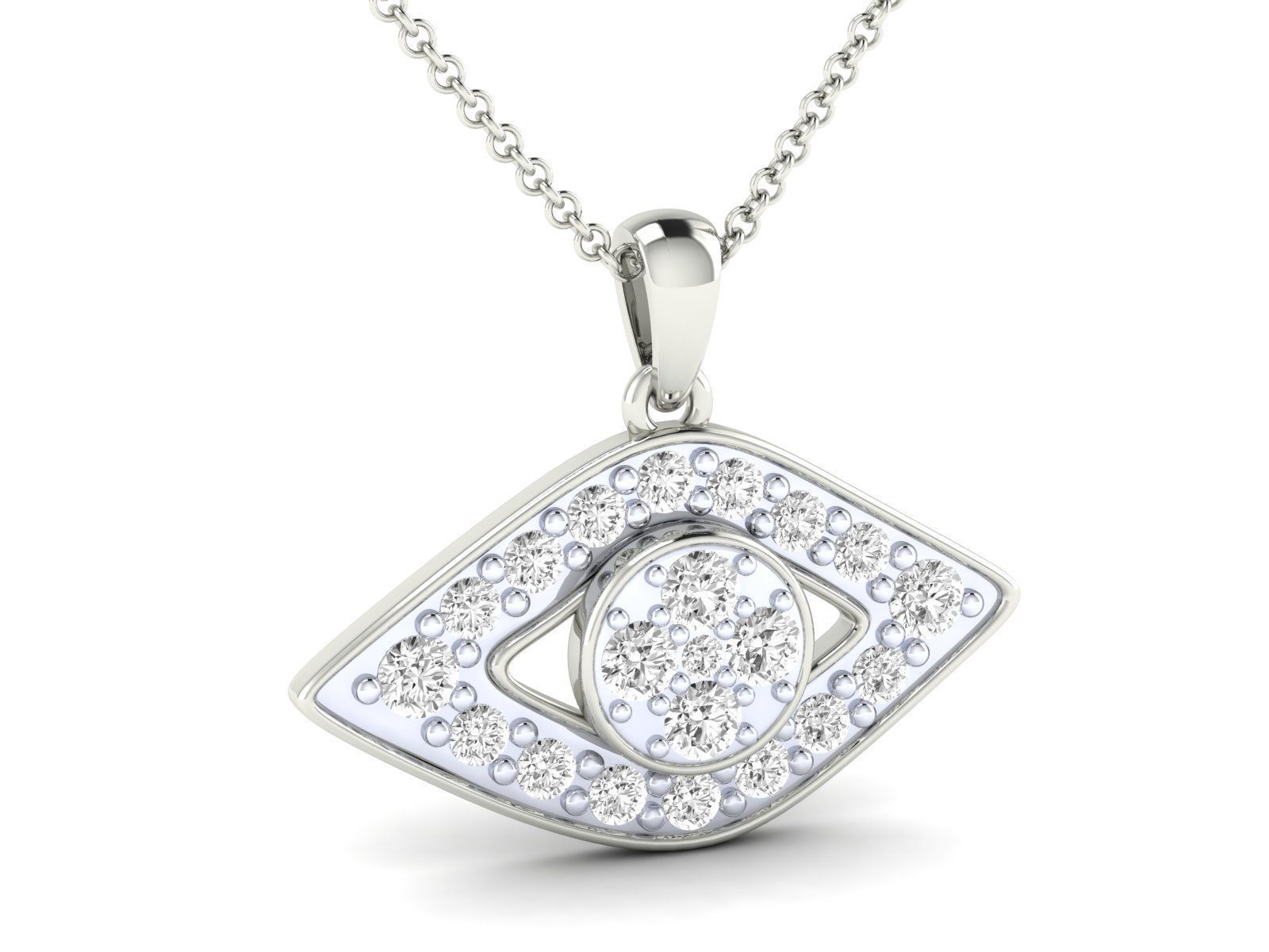 Eye-catching Silver Pendant with a radiant eye design in high-quality Silver 925.