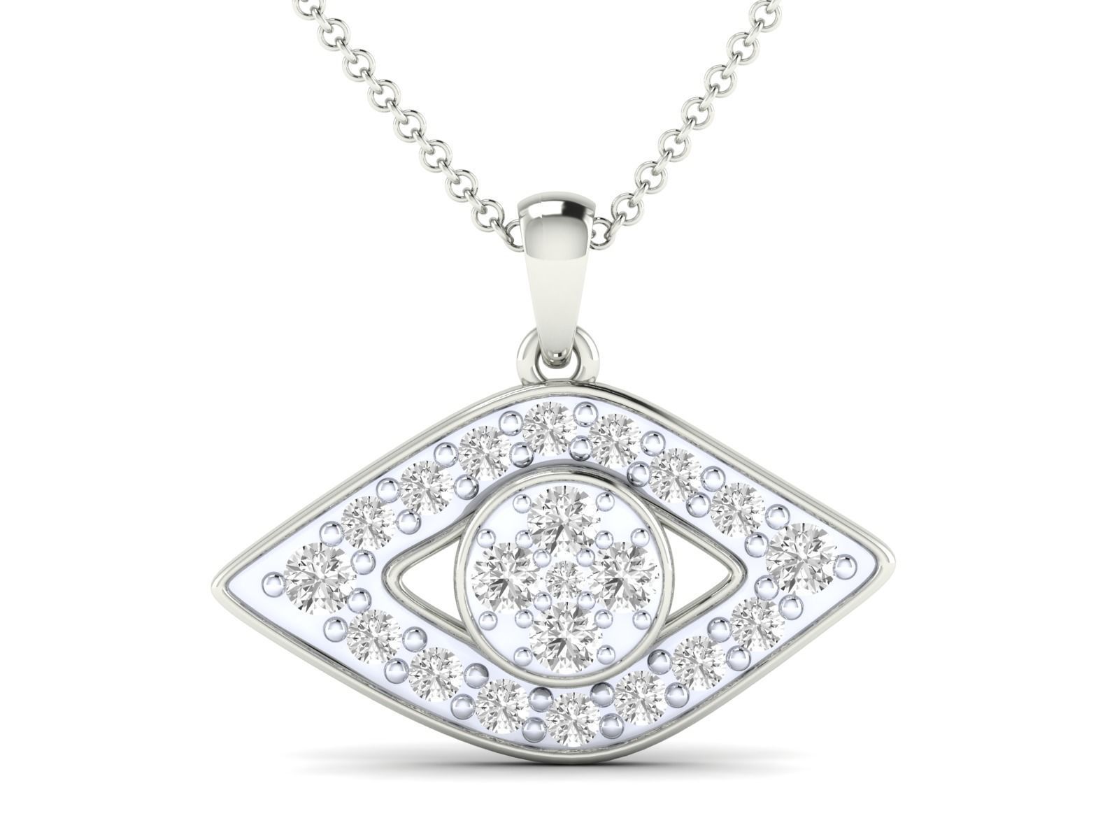 Eye-catching Silver Pendant with a radiant eye design in high-quality Silver 925.