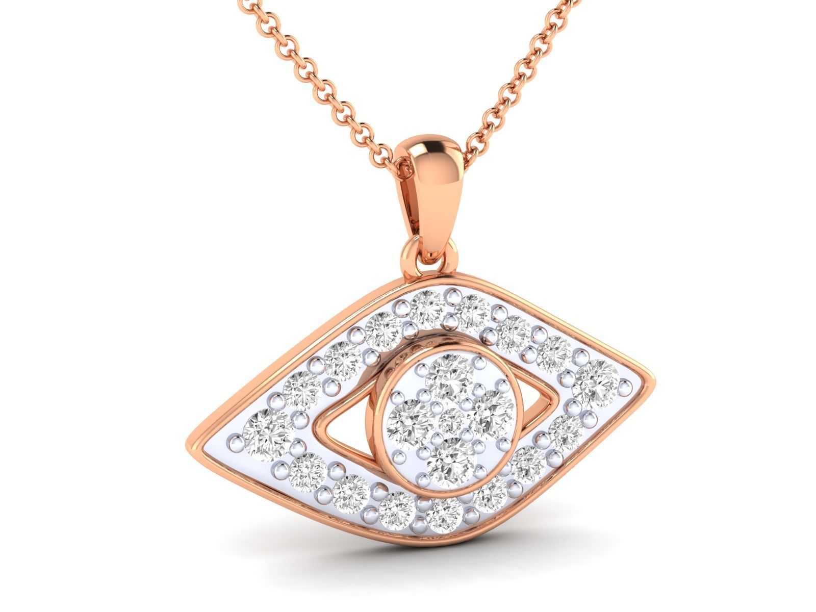 Eye-catching Silver Pendant with a radiant eye design in high-quality Silver 925.