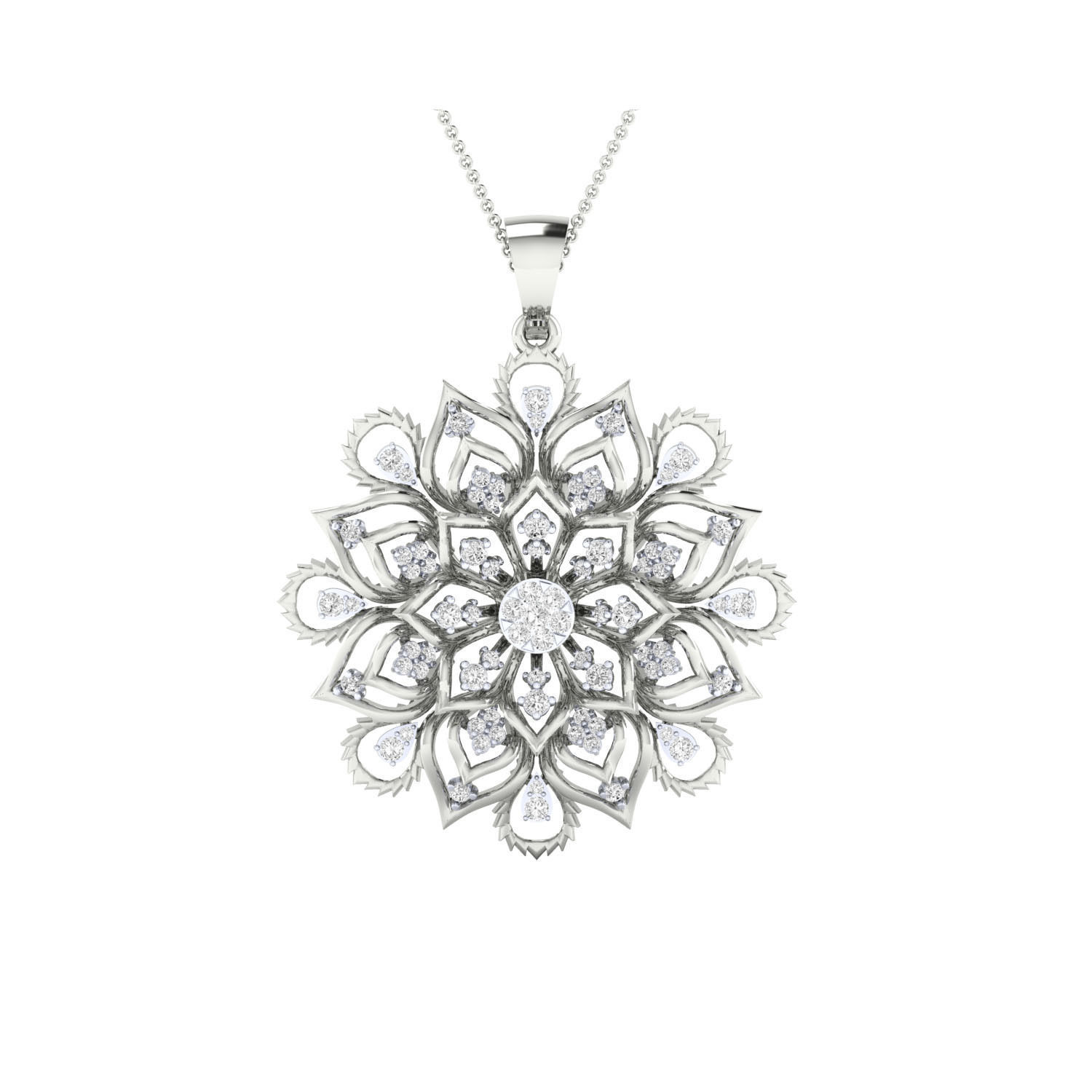 Elegant Floral Silver Pendant featuring a delicate floral design crafted from high-quality silver