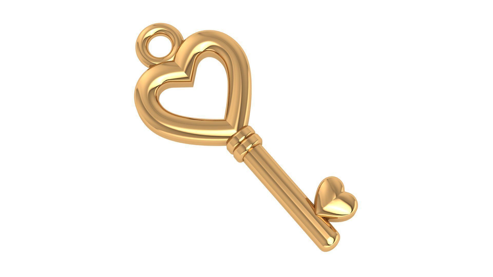 Delicate Tiny Heart Key Silver Pendant crafted from sterling silver 925, featuring a charming heart and key design.