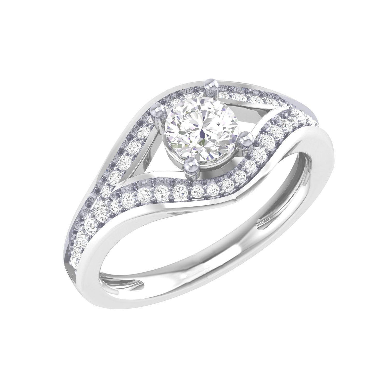 Sparkling Eye Silver Ring with eye-shaped design, crafted from Silver 925, polished finish