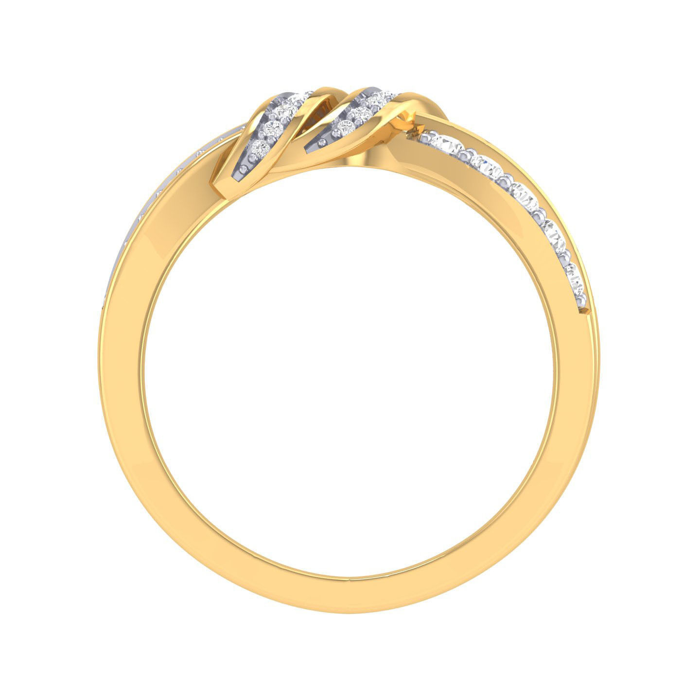 Radiant Twisted Silver Ring with unique twisted design, crafted from Silver 925, high-polished finish