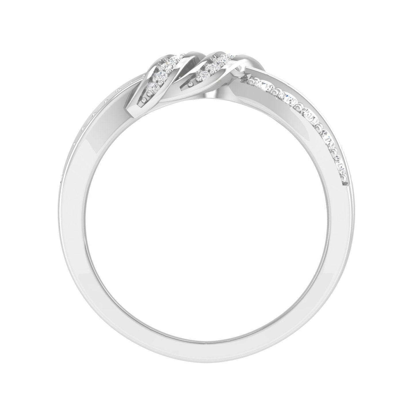 Radiant Twisted Silver Ring with unique twisted design, crafted from Silver 925, high-polished finish