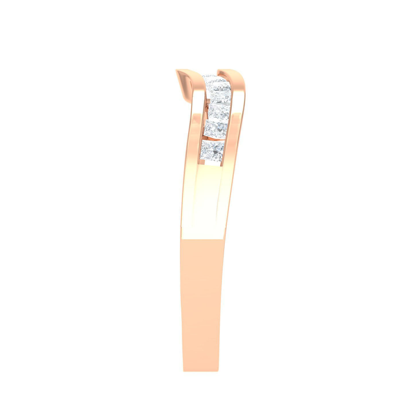 HFS-R050 (8) Sparkling Wave Silver Ring with wave-inspired design, crafted from Silver 925 and featuring sparkling accents