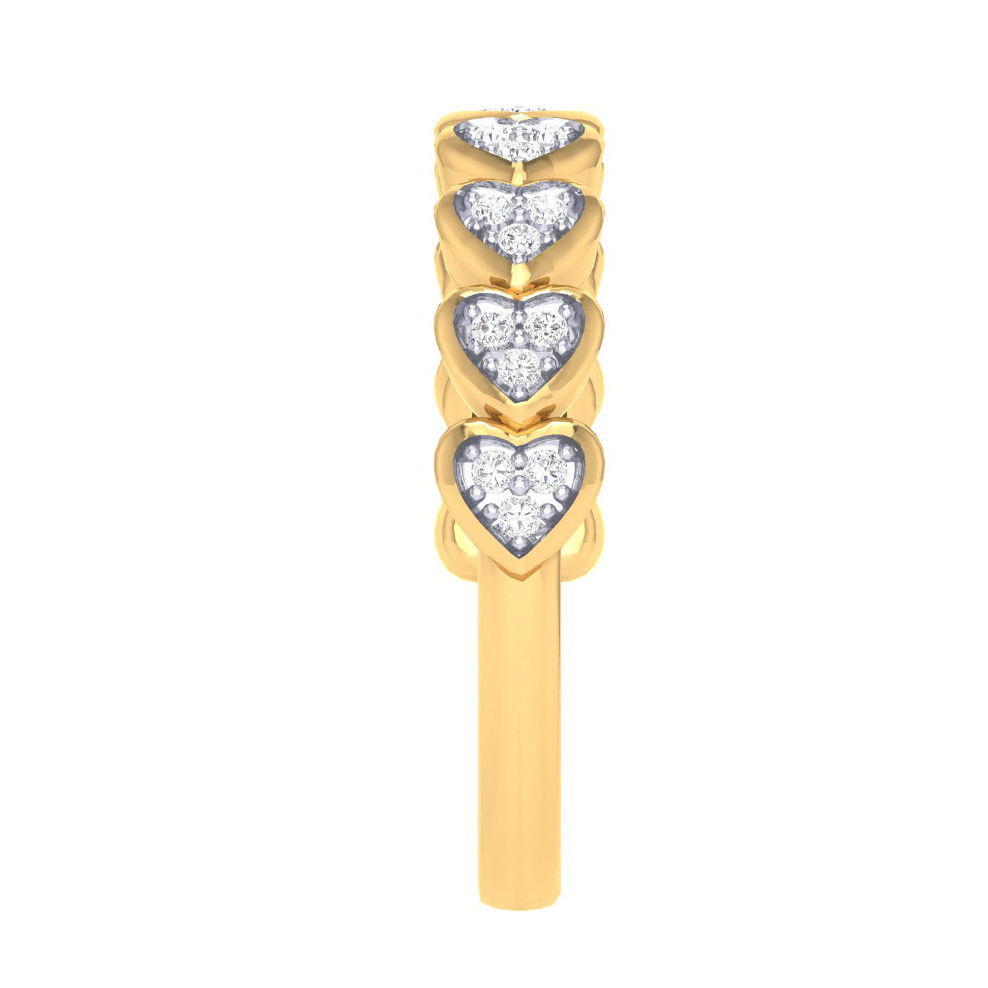 Elegant Heart Sparkle Ring with shimmering accents and heart-shaped design