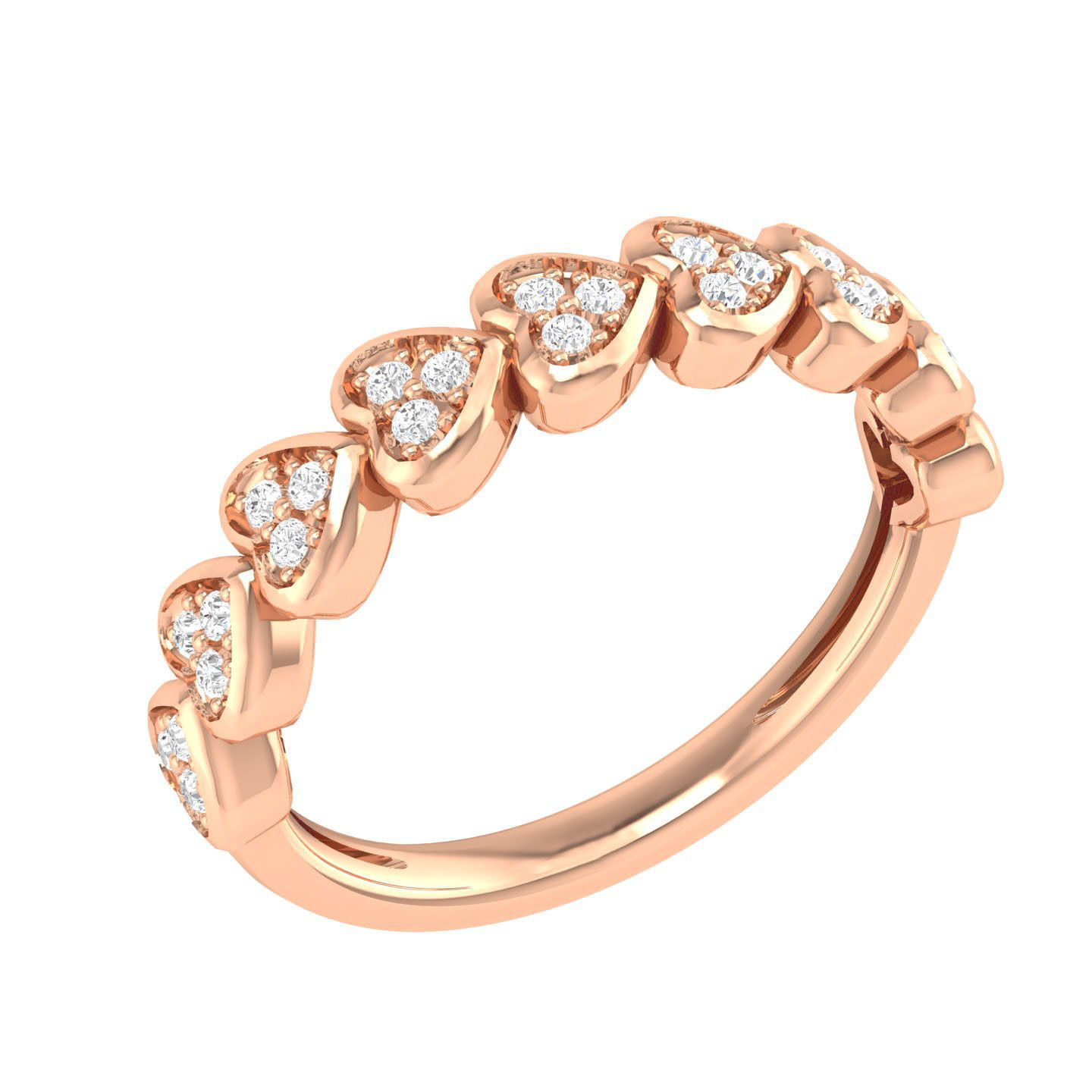 Elegant Heart Sparkle Ring with shimmering accents and heart-shaped design