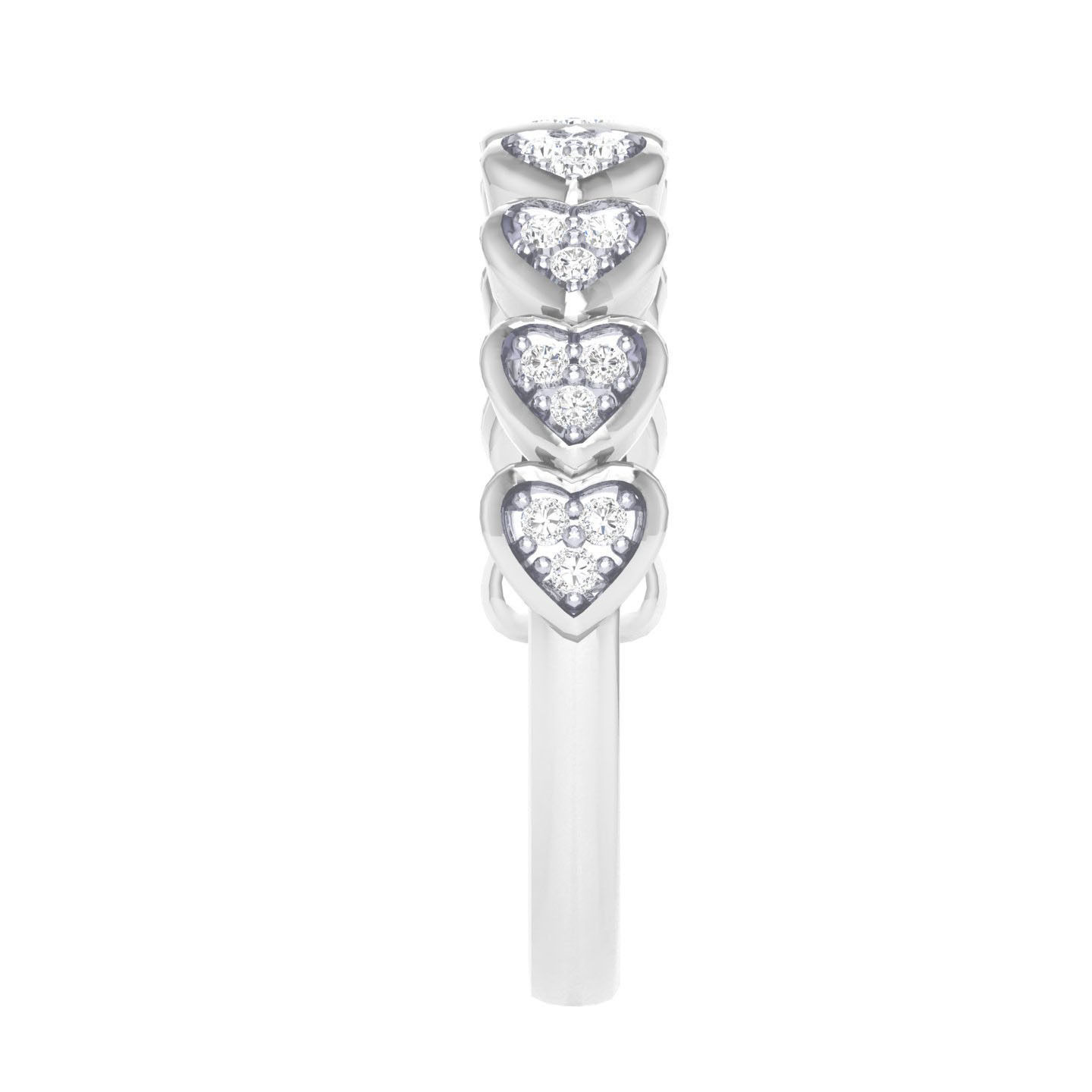 Elegant Heart Sparkle Ring with shimmering accents and heart-shaped design