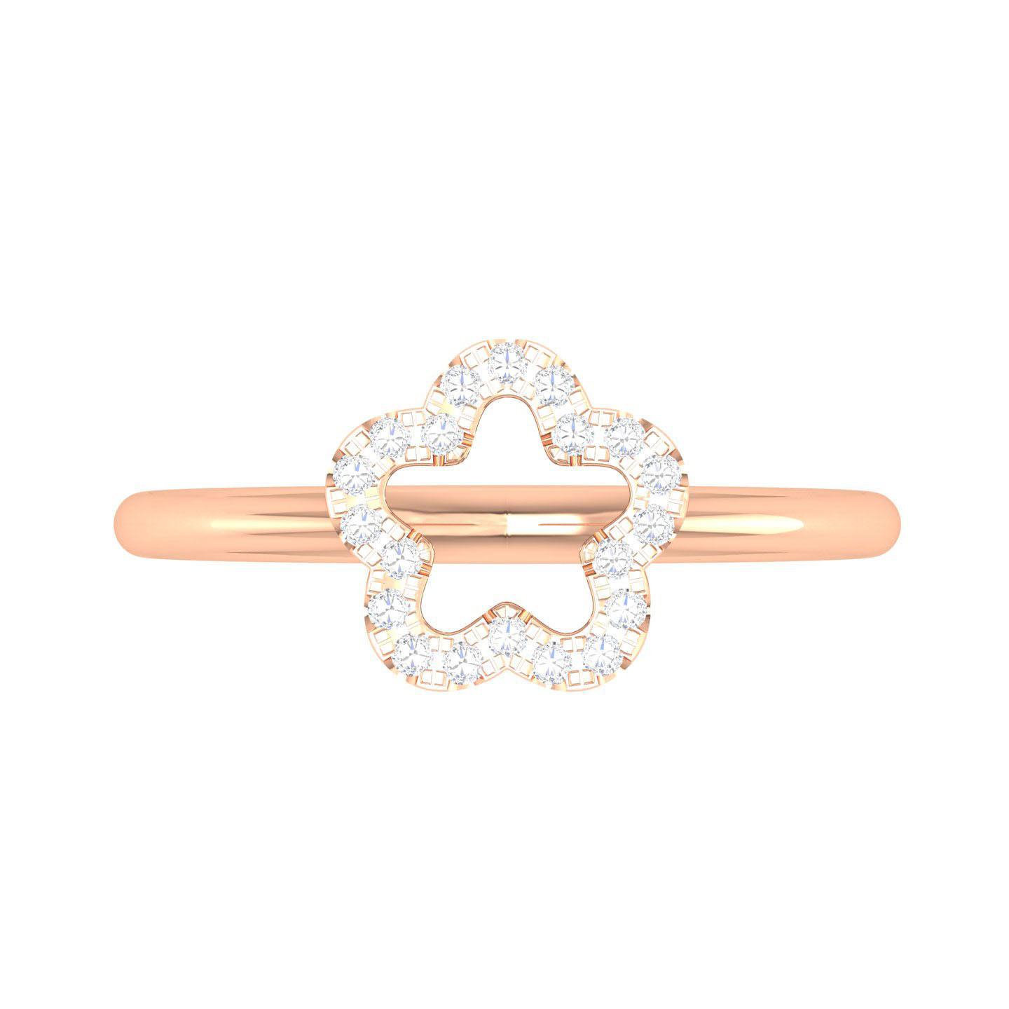 Floral-Starry Luminous Ring in Silver 925 with sparkling star and flower motifs, eco-friendly and stylish.