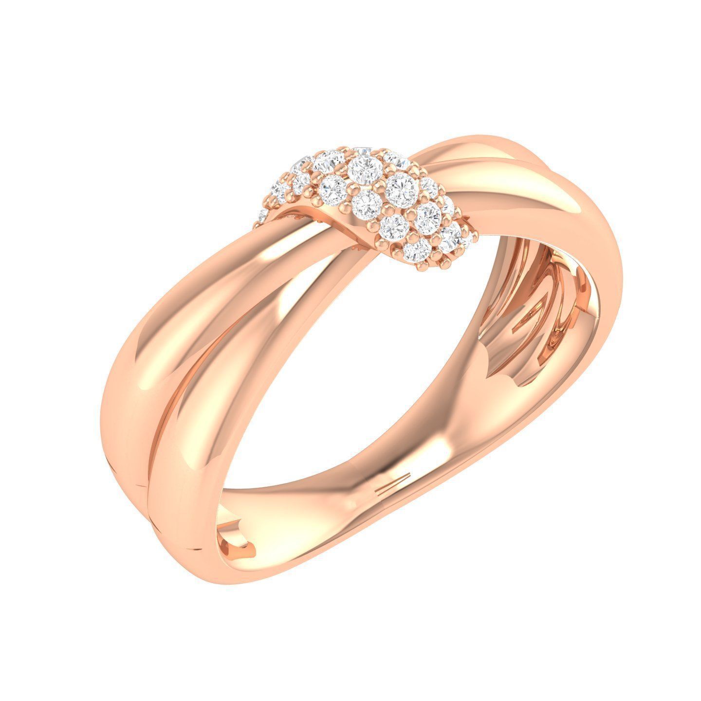 Gleaming Twist Silver Ring with elegant twist design and high-polished finish.