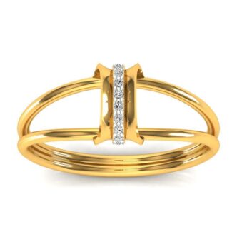 Radiant Silver Duo Ring with a sleek double-band design and sparkling stones.