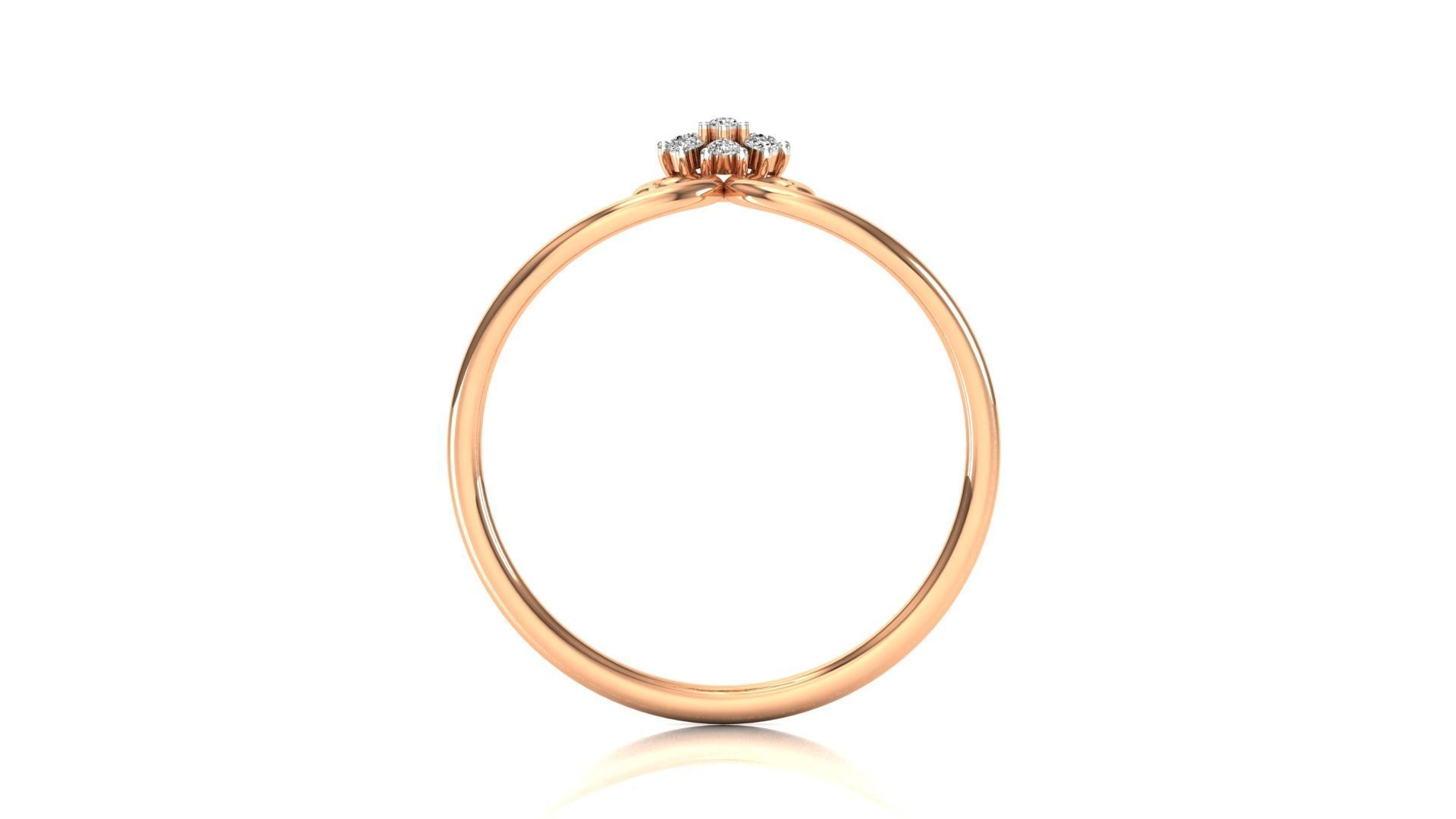 Floral Bloom Silver Ring with a delicate floral design and shimmering stones.