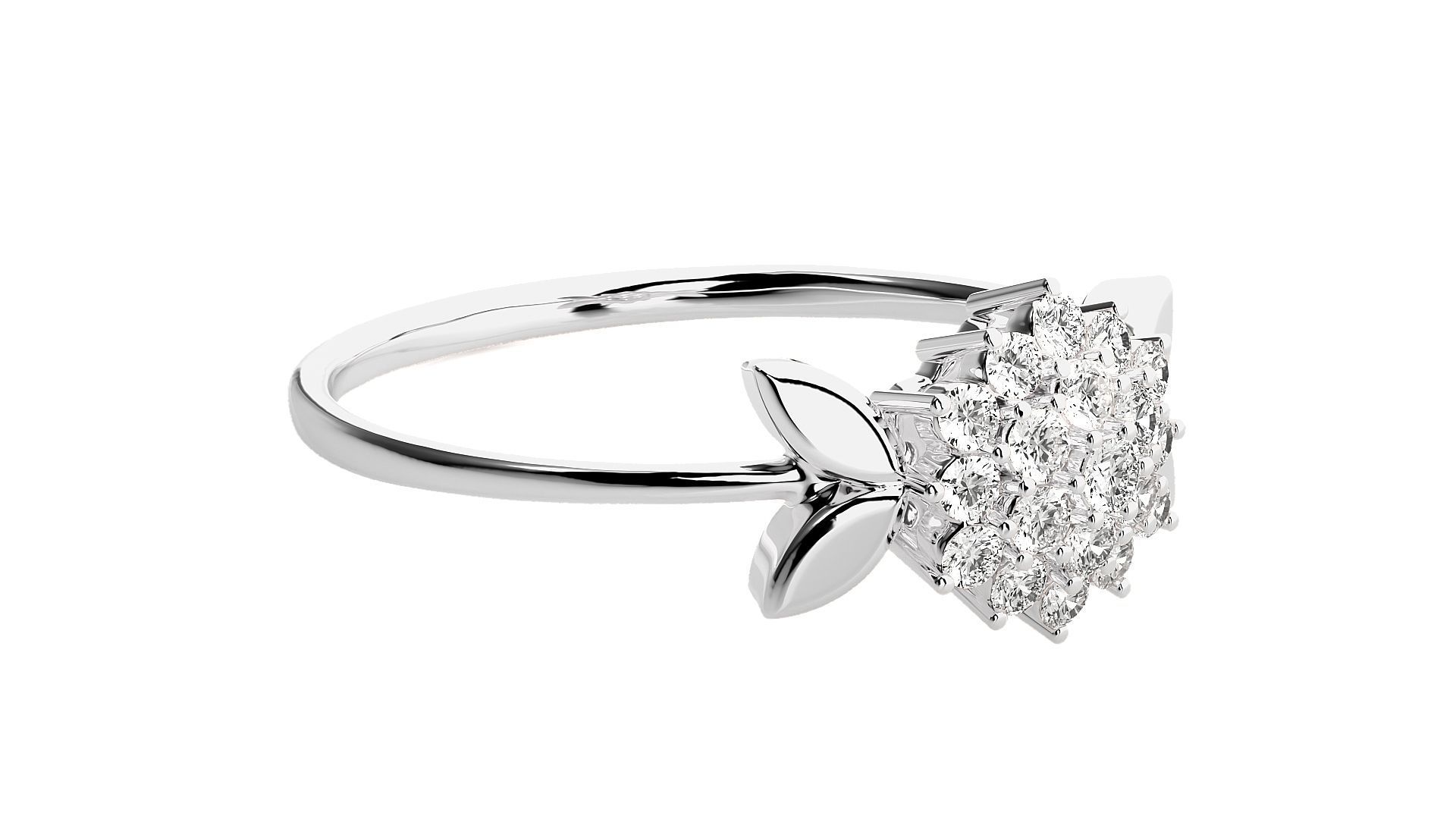 Sparkling Cluster Silver Ring with dazzling stones arranged in a modern cluster design, crafted from premium high-quality silver.