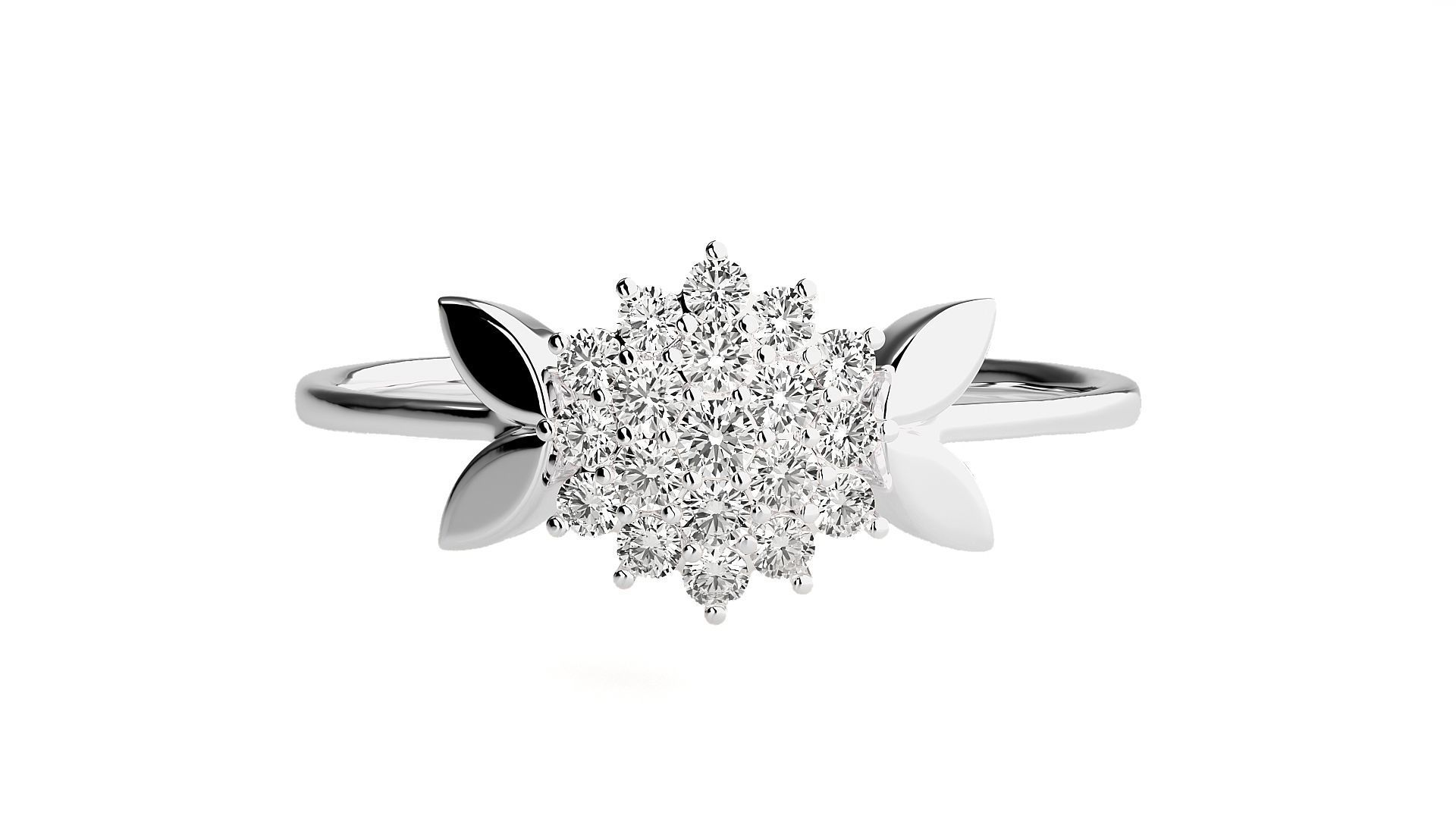 Sparkling Cluster Silver Ring with dazzling stones arranged in a modern cluster design, crafted from premium high-quality silver.