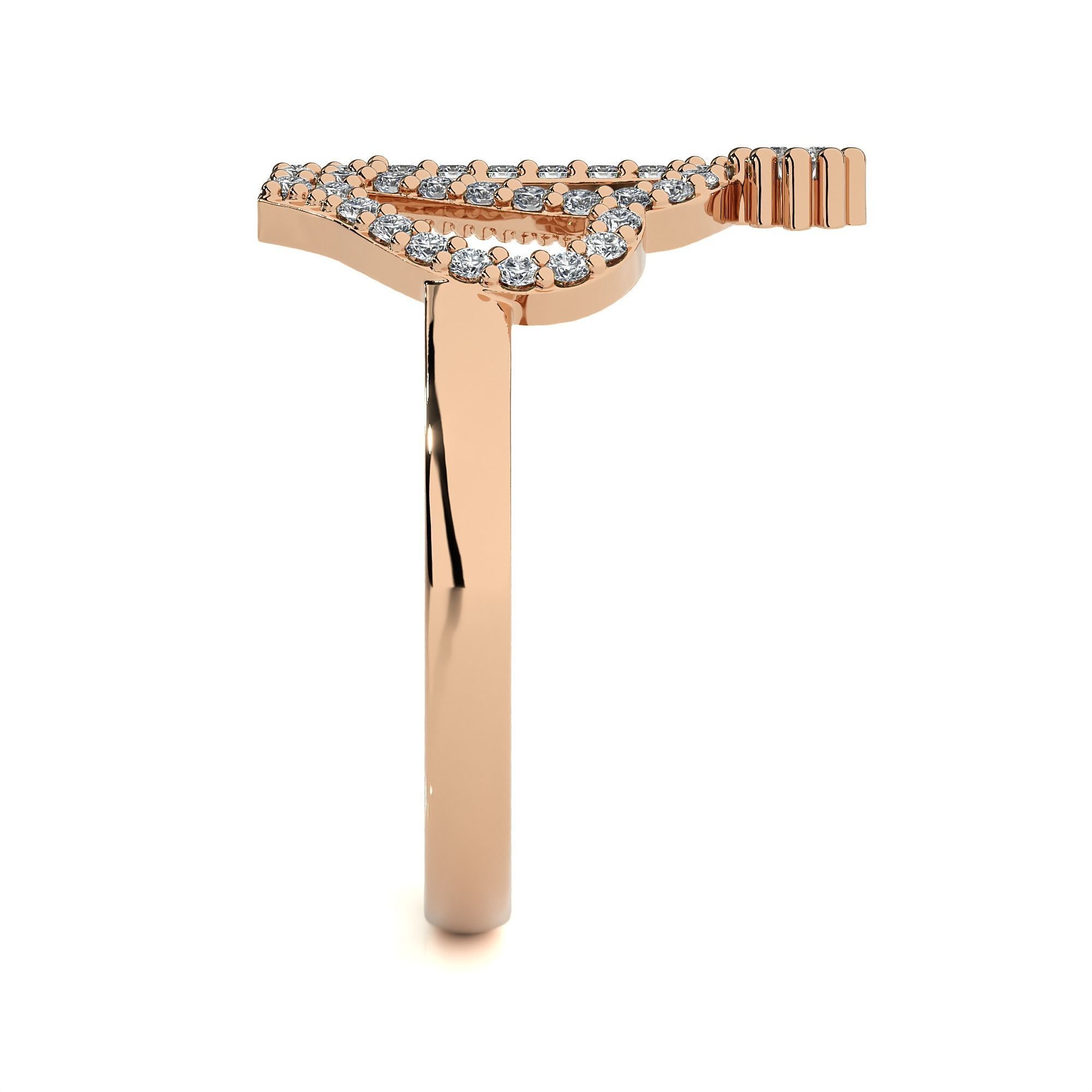 Silver crown ring with sparkling stones