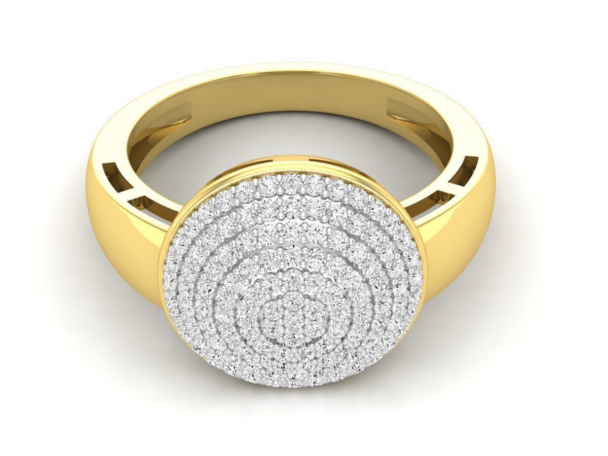 Sparkling Halo Silver Ring with shimmering stones and an elegant halo design in Silver 925.