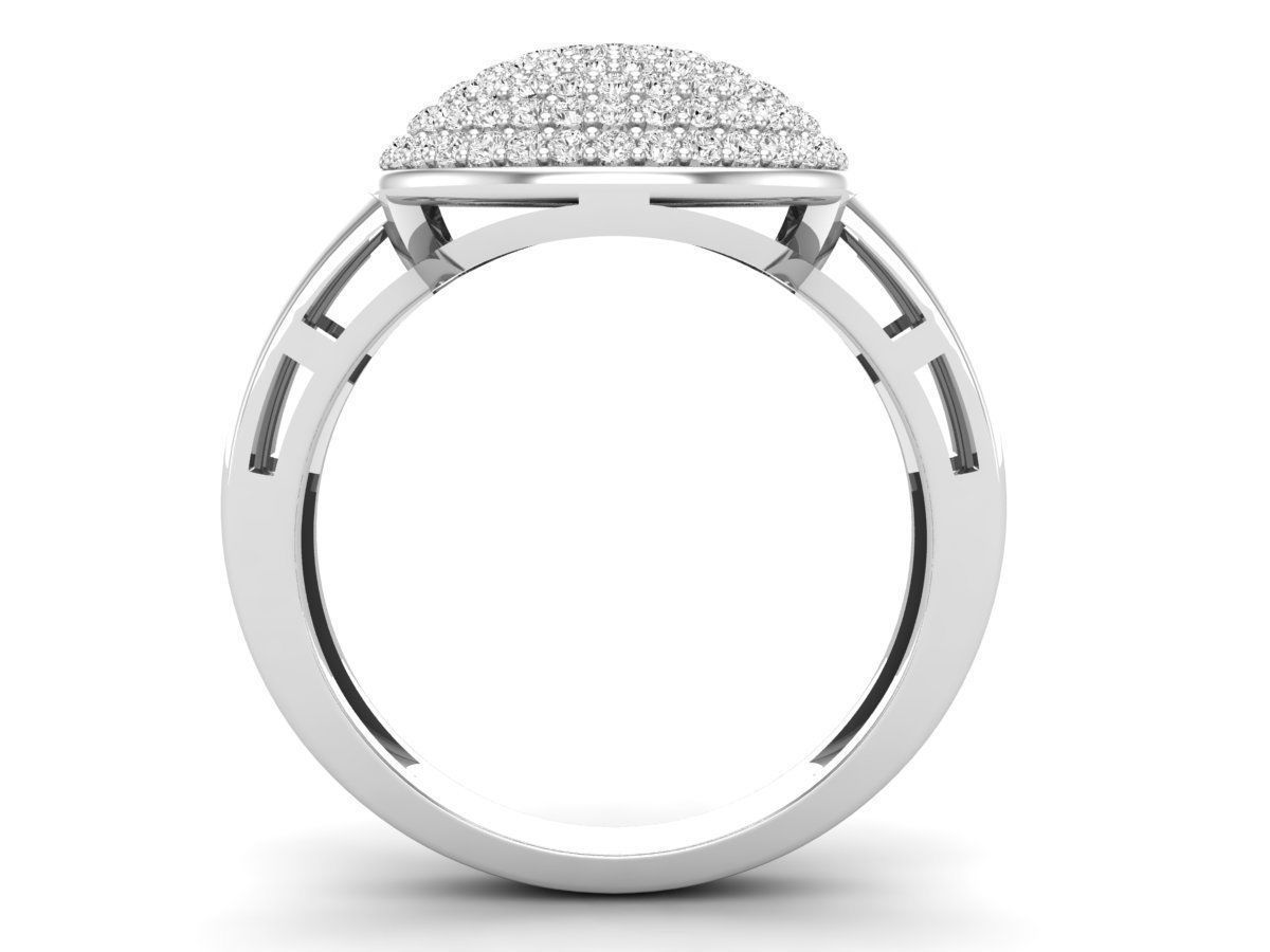 Sparkling Halo Silver Ring with shimmering stones and an elegant halo design in Silver 925.