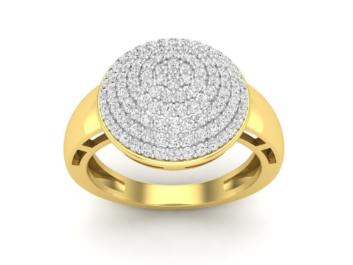 Sparkling Halo Silver Ring with shimmering stones and an elegant halo design in Silver 925.