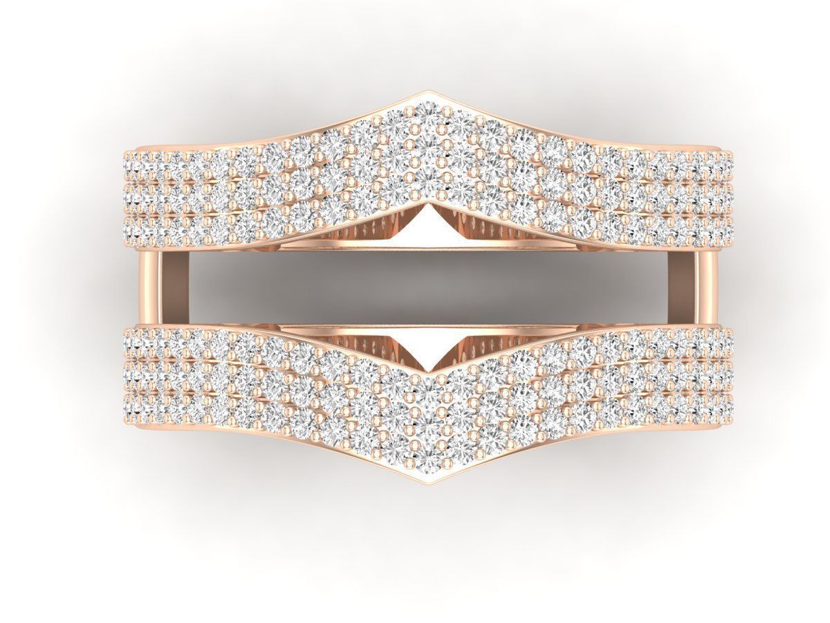 Radiant double-band silver ring with shimmering stones, crafted in high-quality Silver 925.