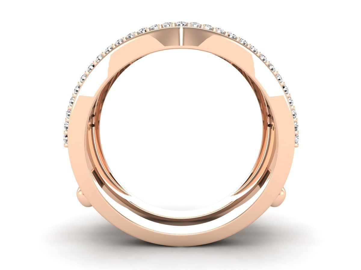 Radiant double-band silver ring with shimmering stones, crafted in high-quality Silver 925.