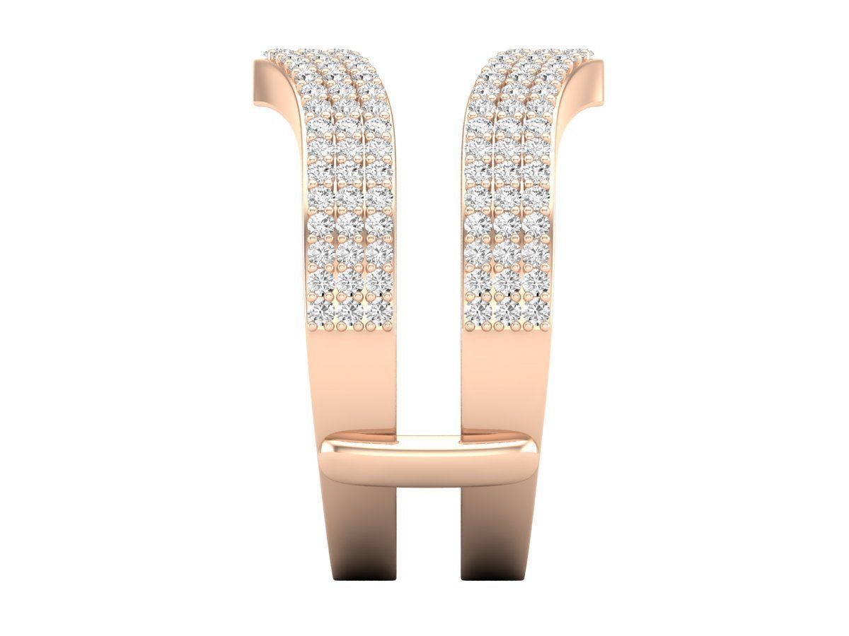 Radiant double-band silver ring with shimmering stones, crafted in high-quality Silver 925.