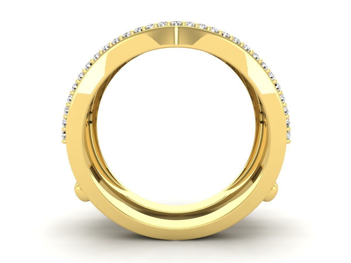 Radiant double-band silver ring with shimmering stones, crafted in high-quality Silver 925.