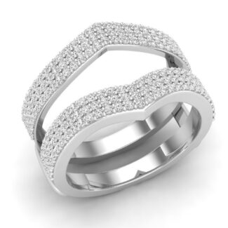 Radiant double-band silver ring with shimmering stones, crafted in high-quality Silver 925.
