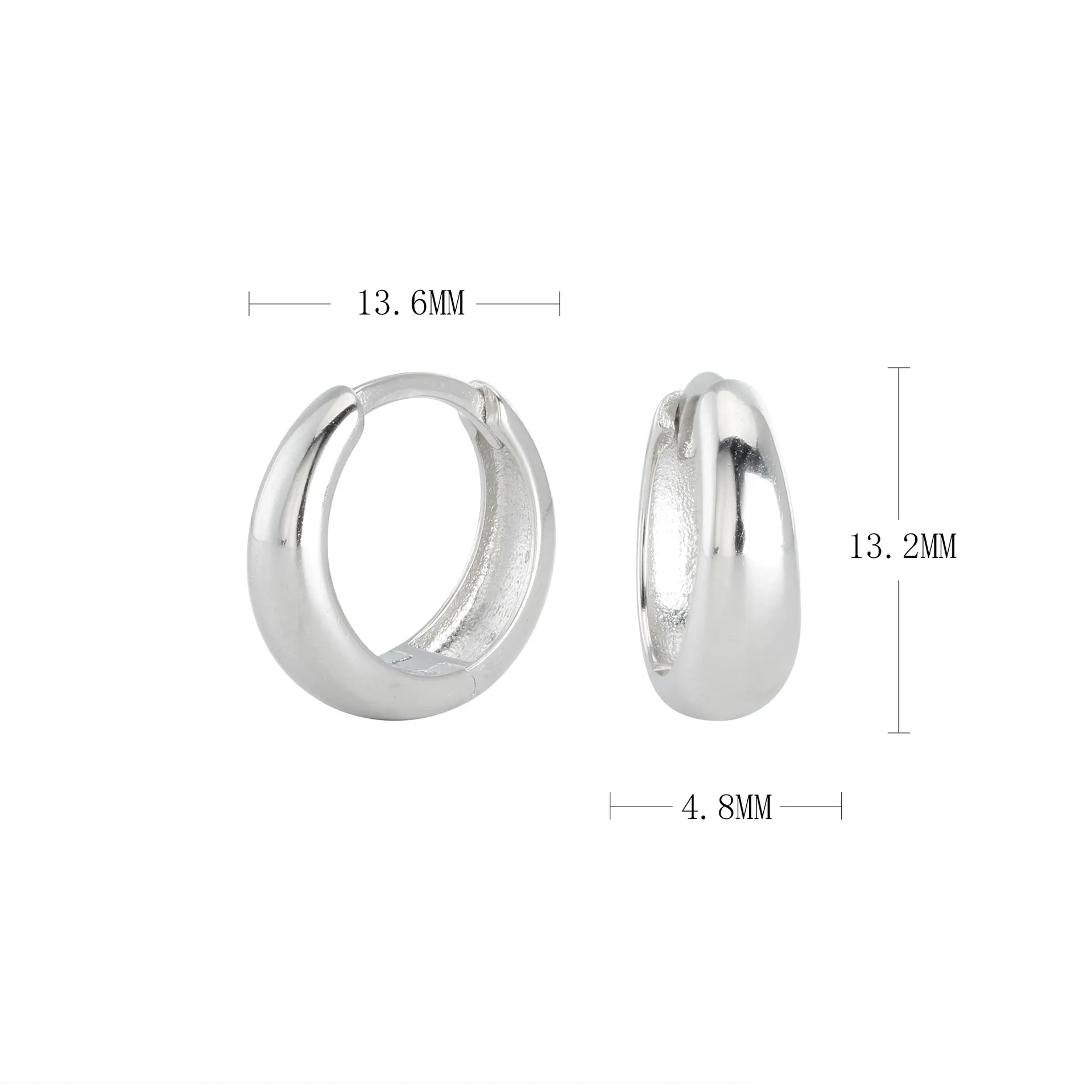 10mm 12mm Simple Hoop Earrings