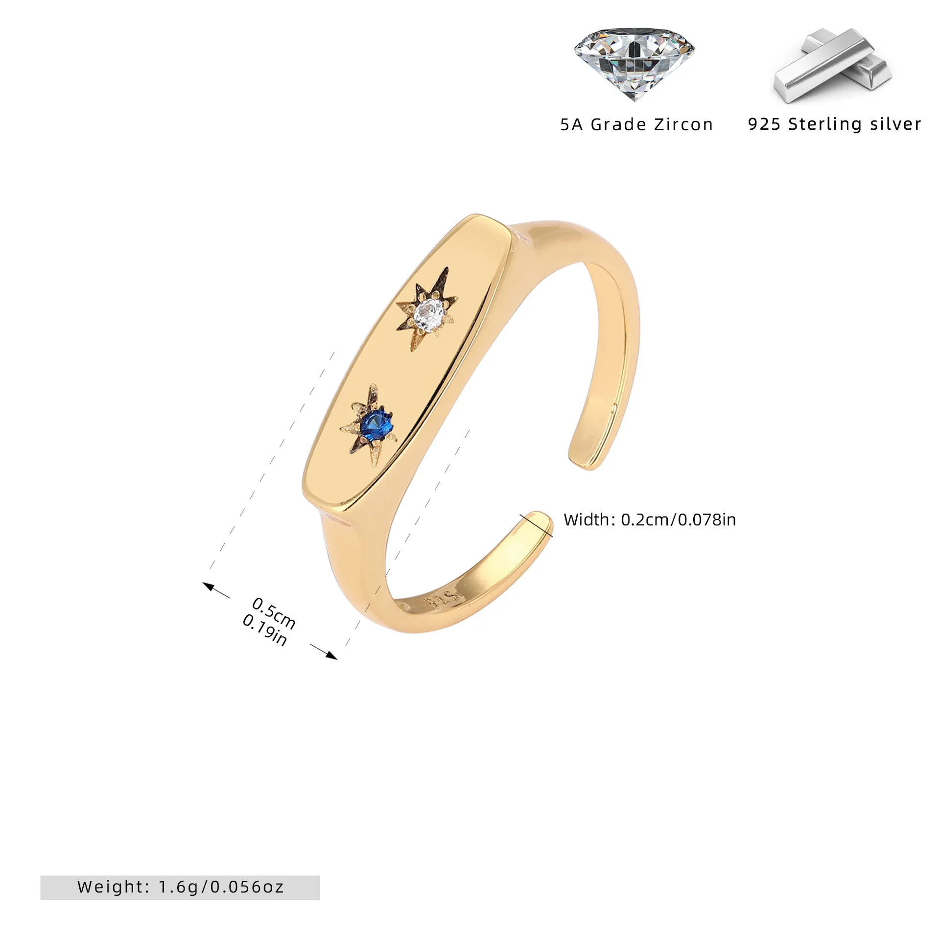 Wholesale 925 Sterling Silver Celestial Horizon Ring