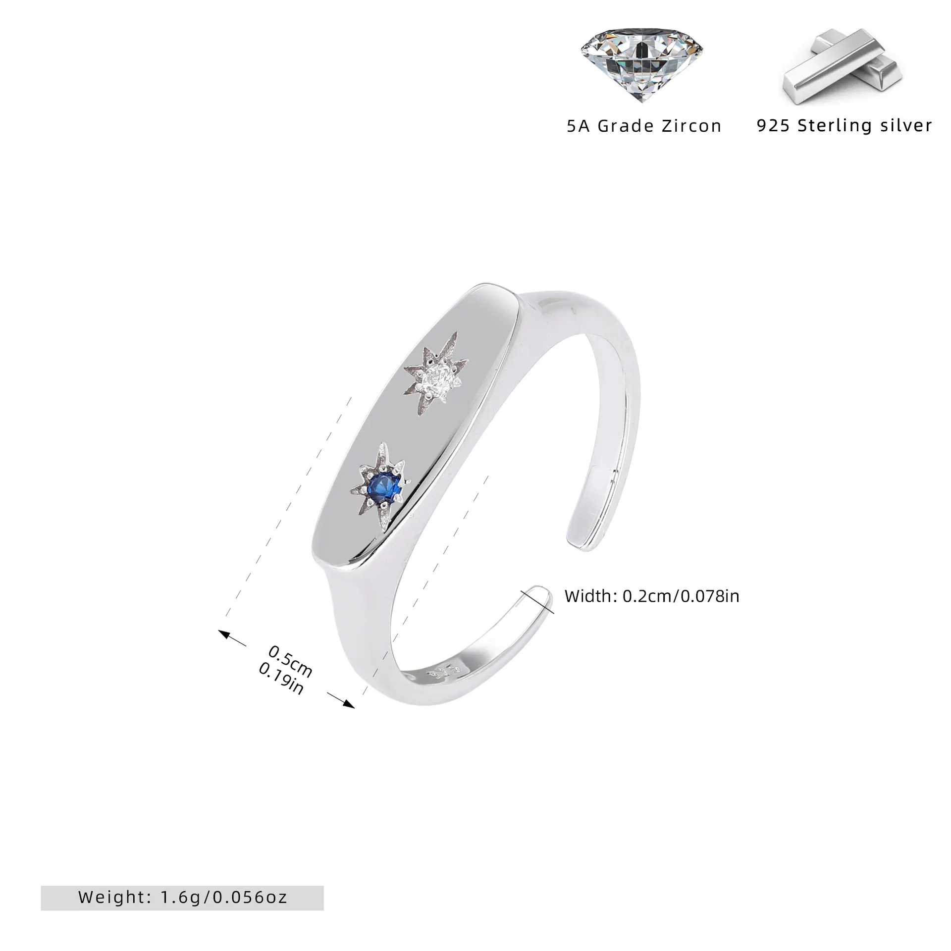 Wholesale 925 Sterling Silver Celestial Horizon Ring