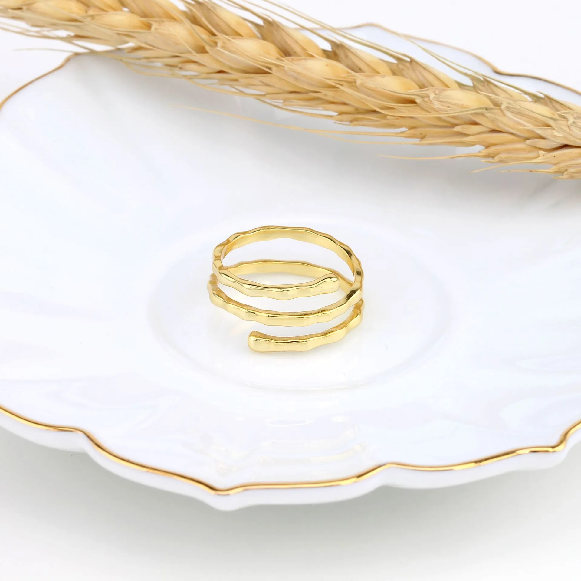 Wholesale 925 Sterling Silver Textured Spiral Ring