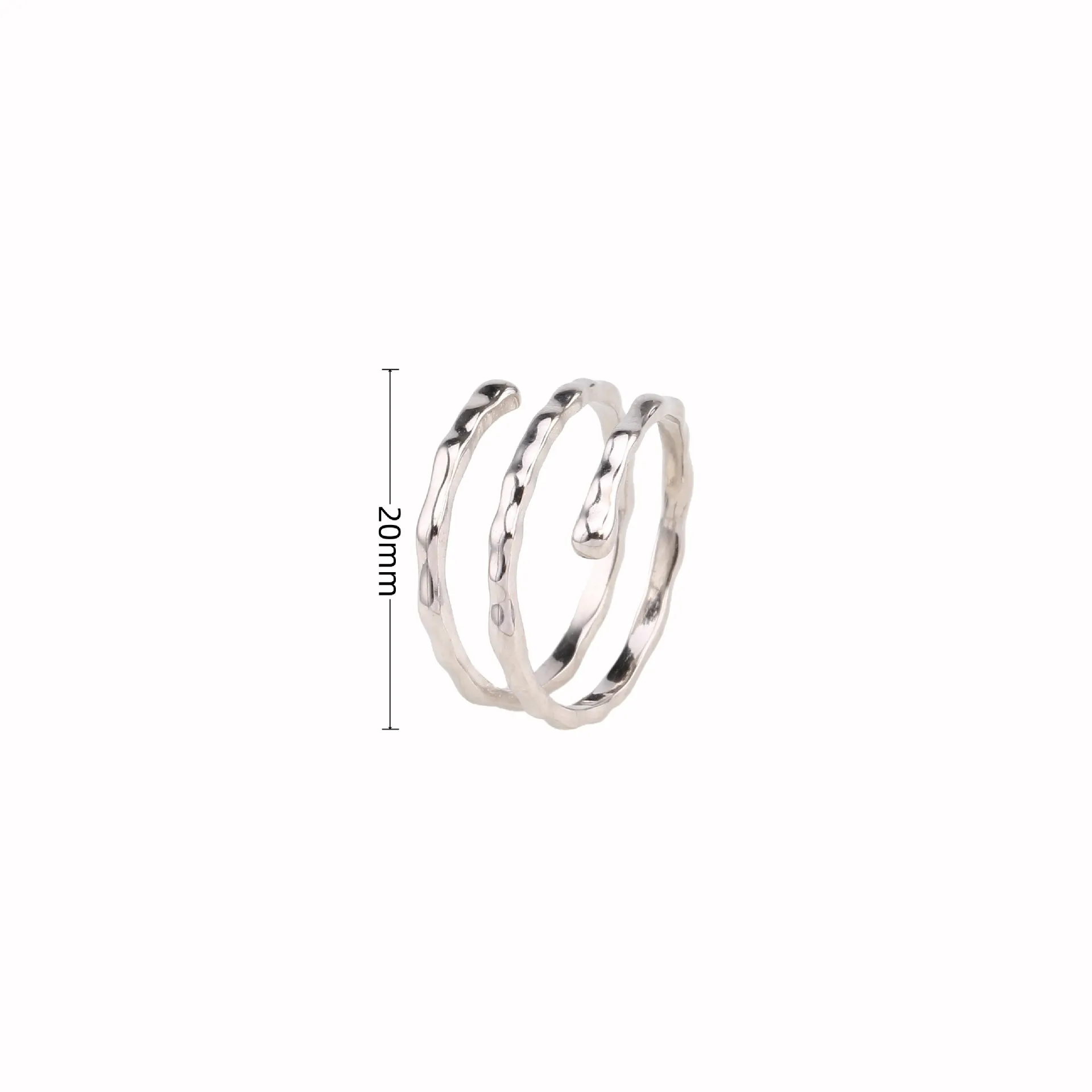 Wholesale 925 Sterling Silver Textured Spiral Ring