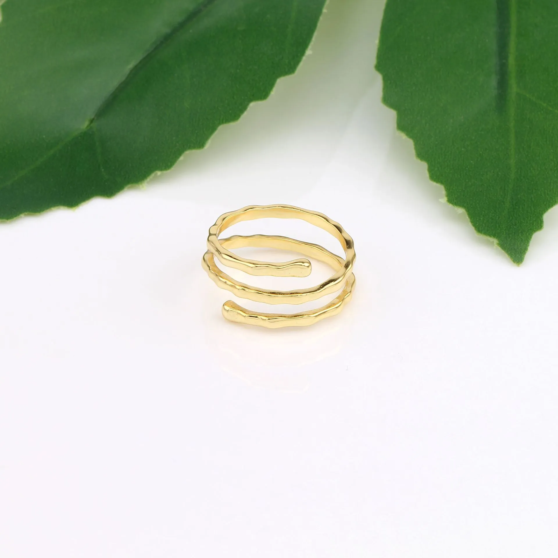 Wholesale 925 Sterling Silver Textured Spiral Ring