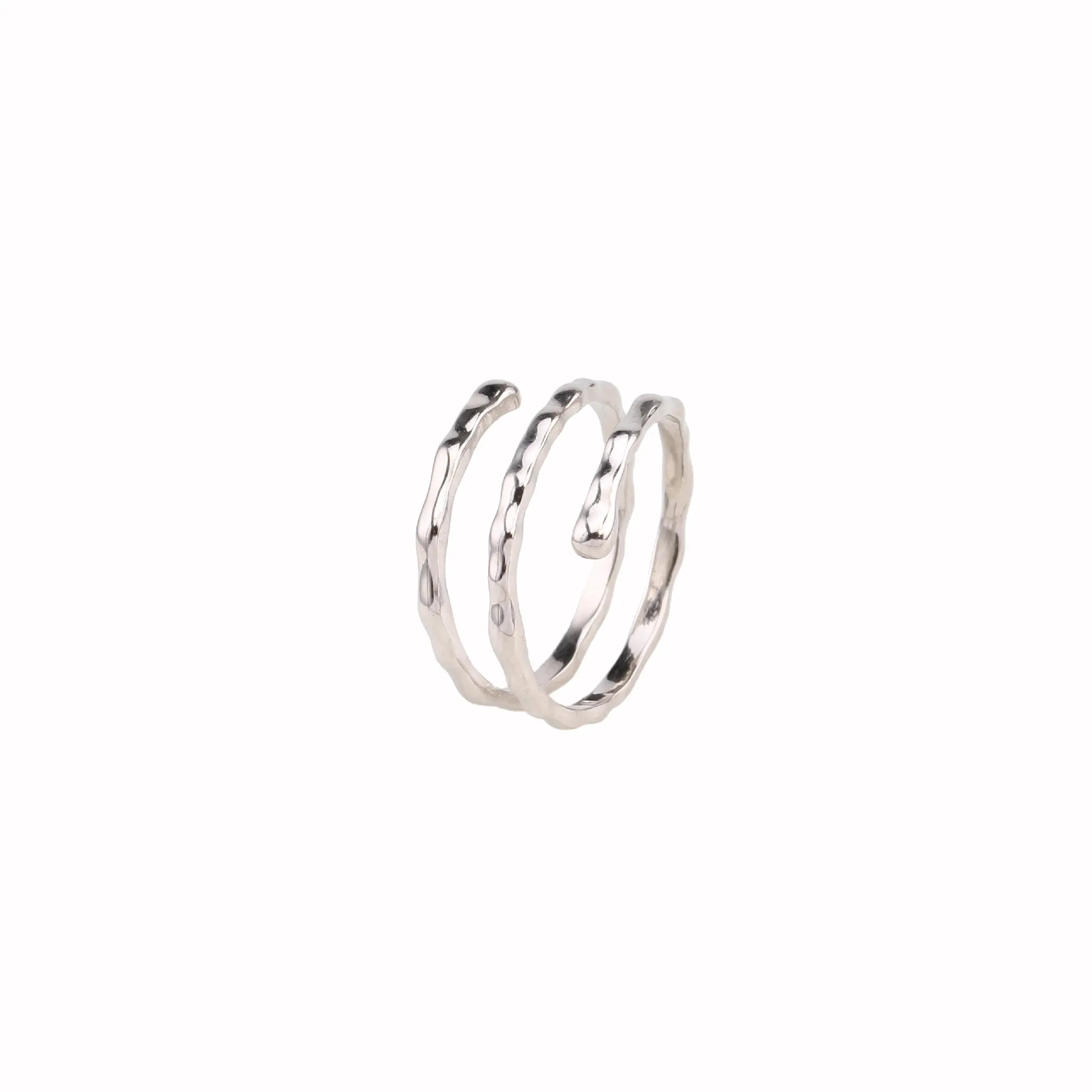 Wholesale 925 Sterling Silver Textured Spiral Ring