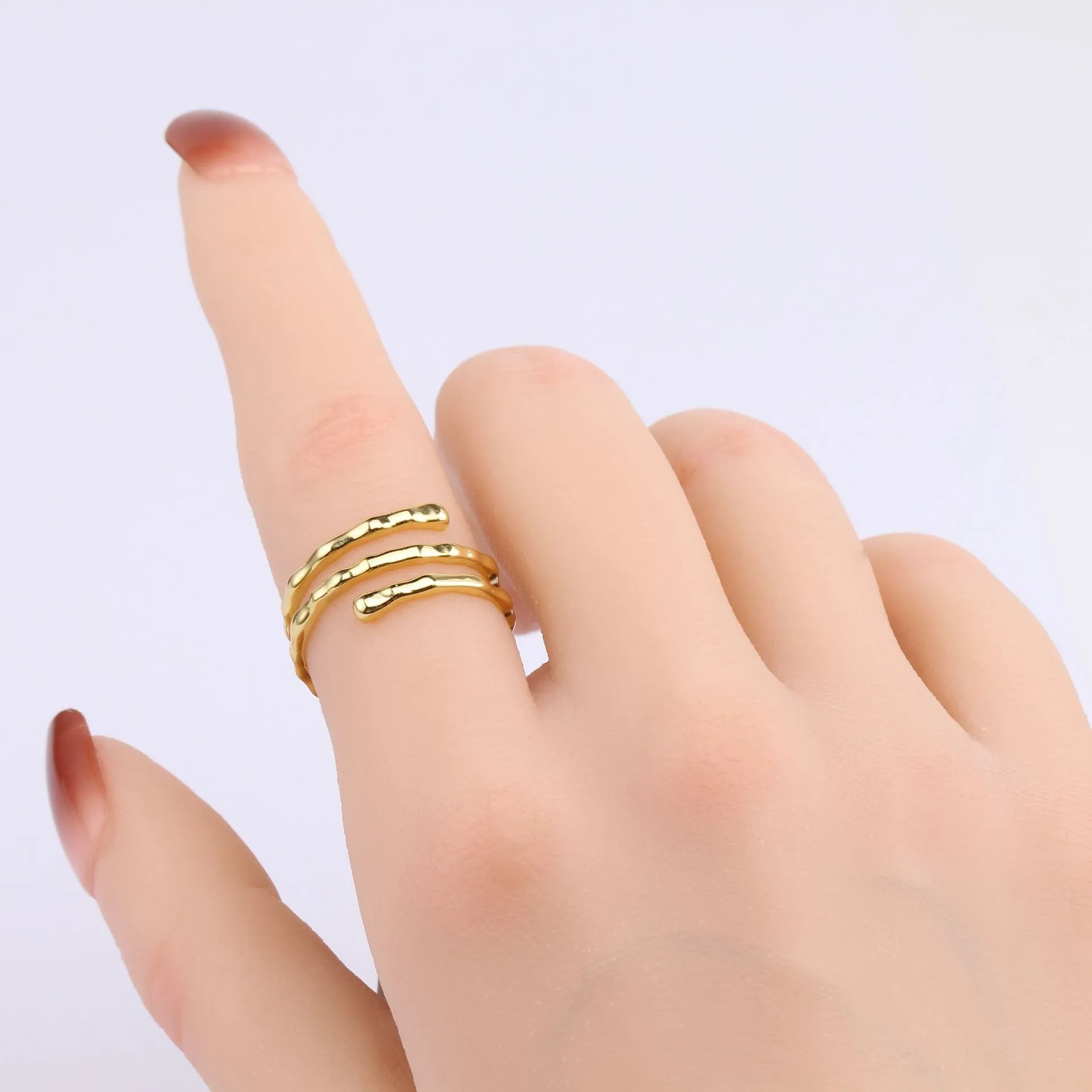 Wholesale 925 Sterling Silver Textured Spiral Ring