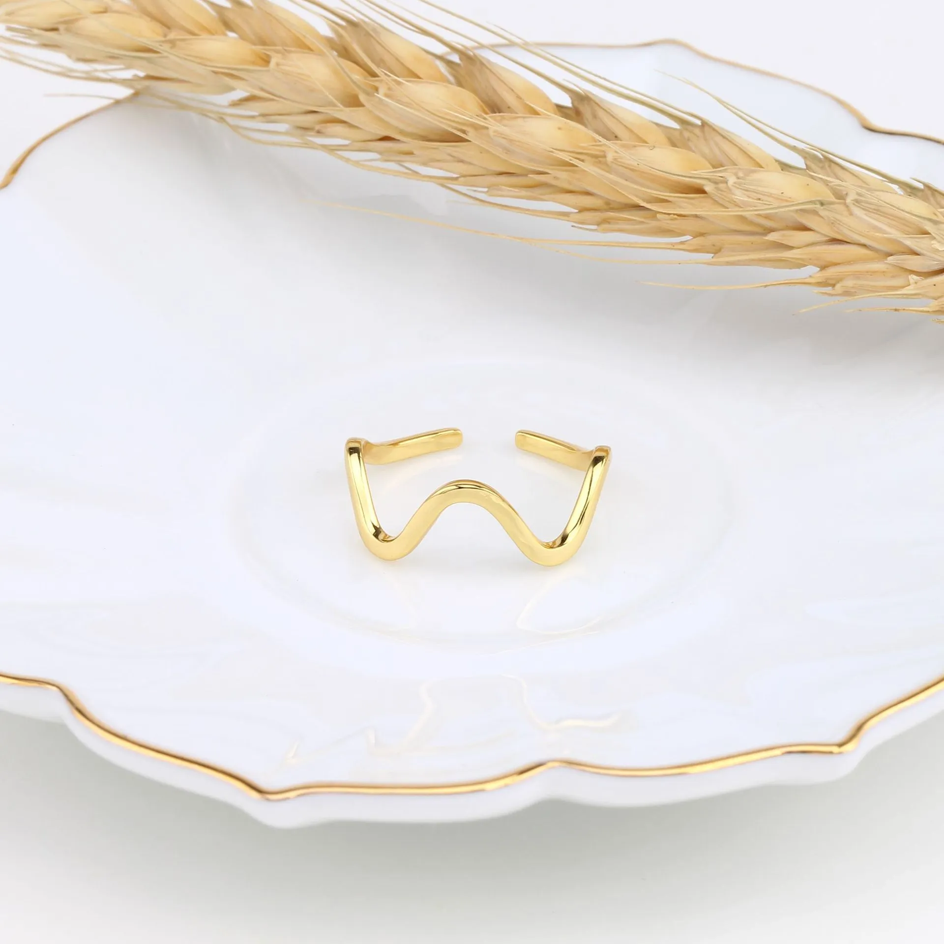 Wave Ring - 4 Wholesale 925 Sterling Silver Wave Ring