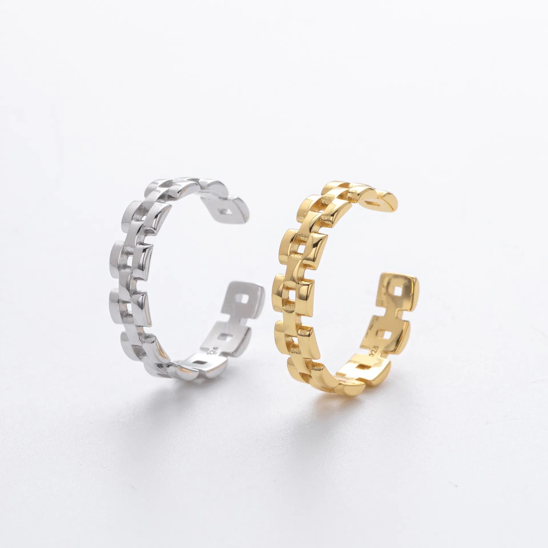 Contemporary Chain Wholesale 925 Sterling Silver - chain ring versatile trendy hip-hop strap ring
