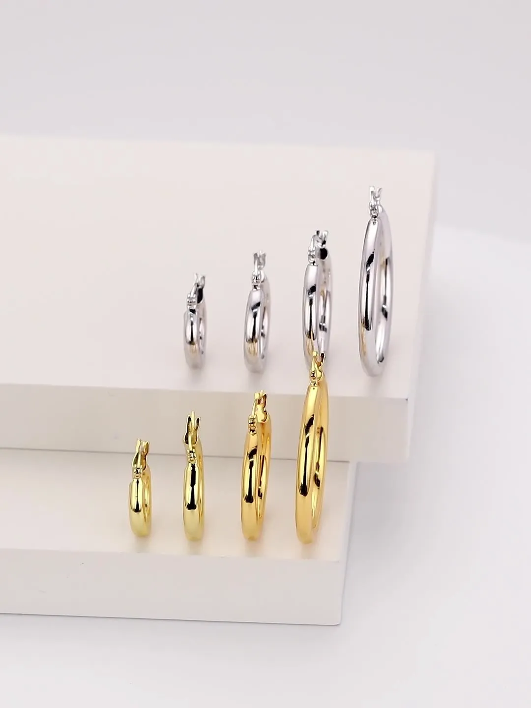 20mm Thick Hollow Hoop Earrings