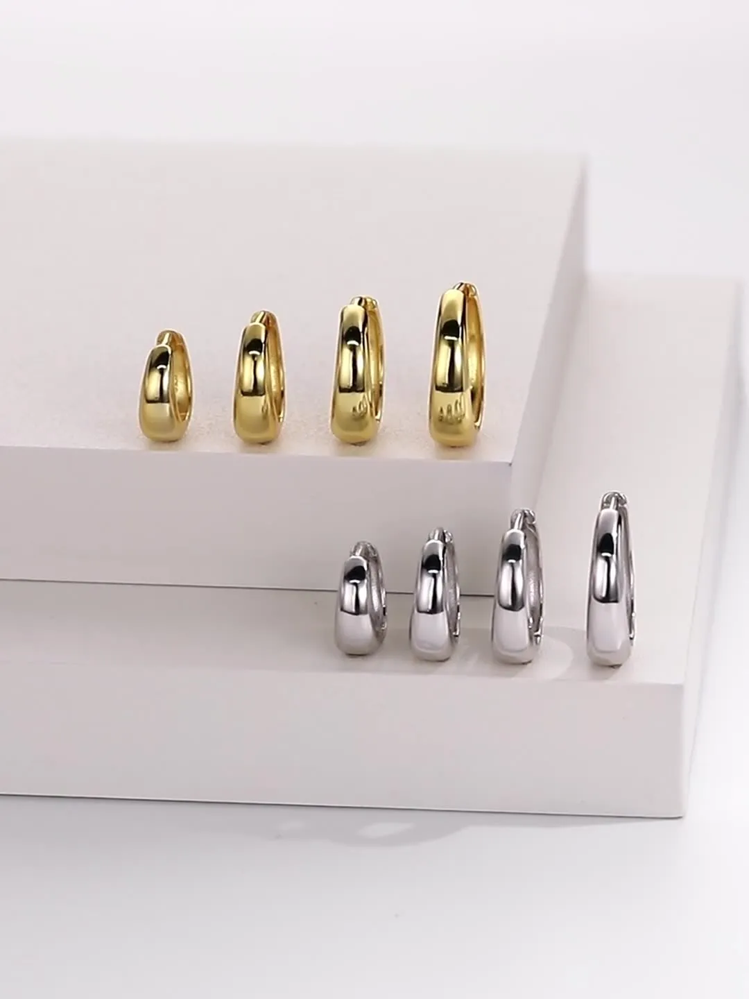 8mm Simple Hoop Earrings