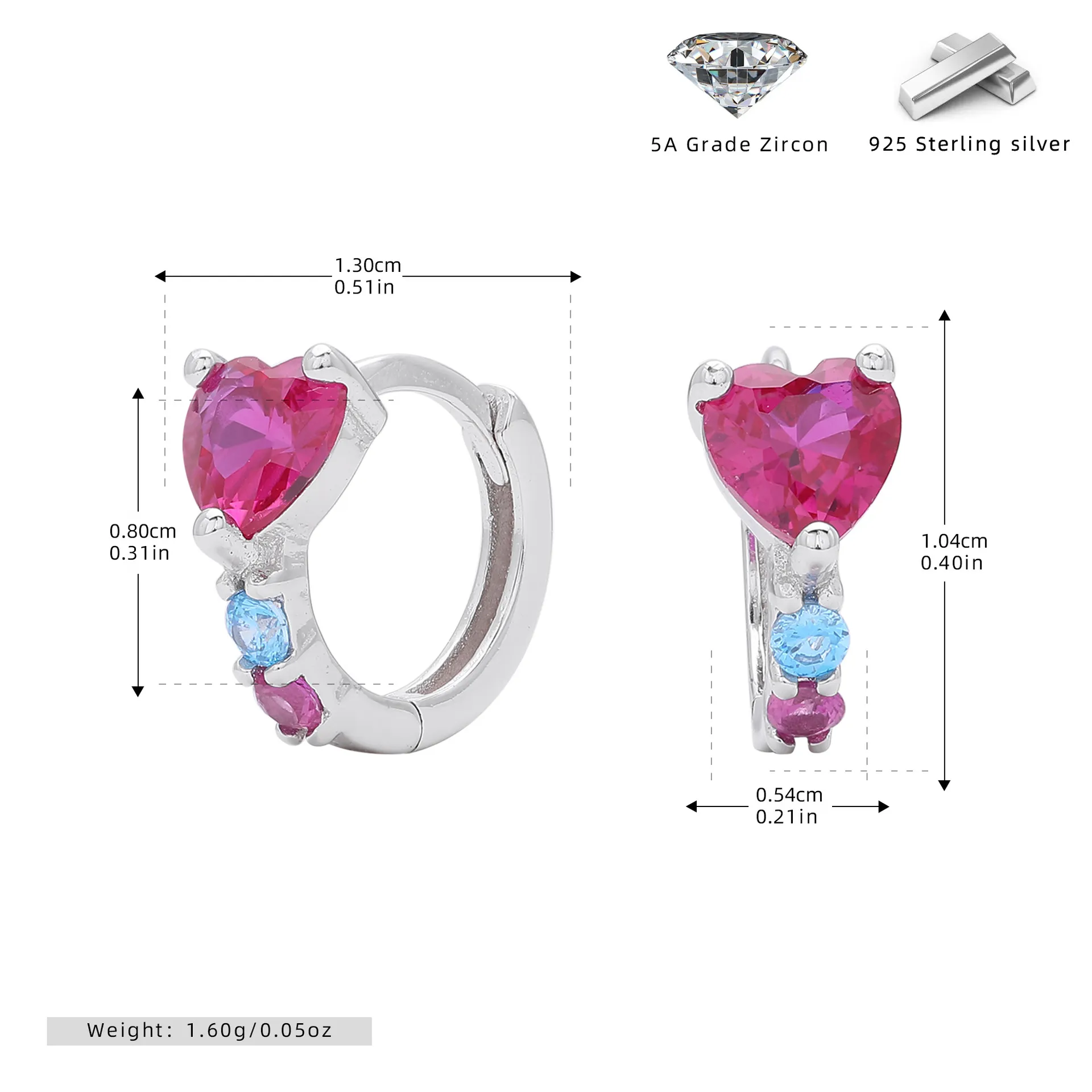 Heart Hoop Earrings